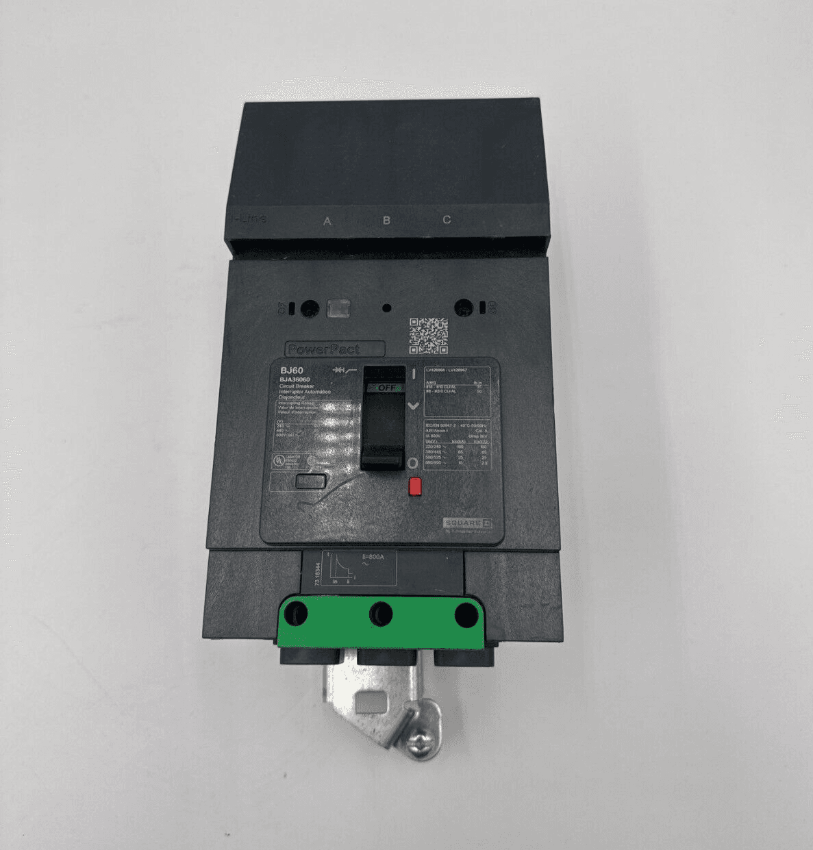 SQUARE D BJA36060 I-Line Circuit Breaker 60A 3P 600V BJA 60 Amp 3 Pole Powerpact – image 1