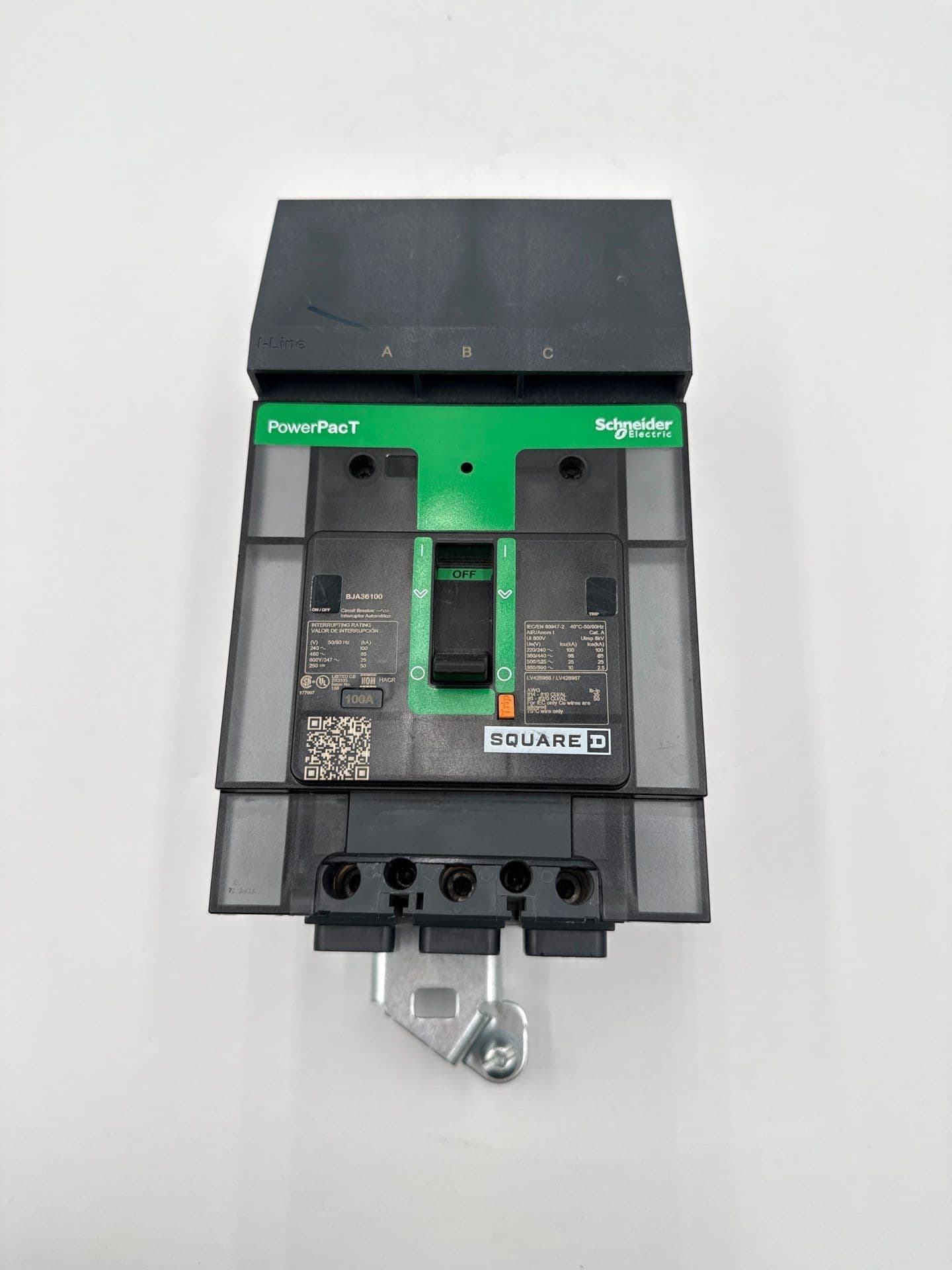 Square D BJA36100 I-Line Circuit Breaker 100A 3P 600V 3PH 100 Amp 3 Pole