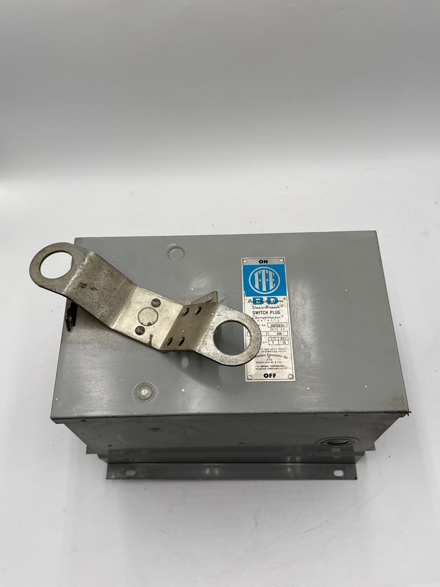 ITE BOS14351 Bus Plug Switch 30A 3P 600V VacuBreak 30 Amp 3 Pole – image 1