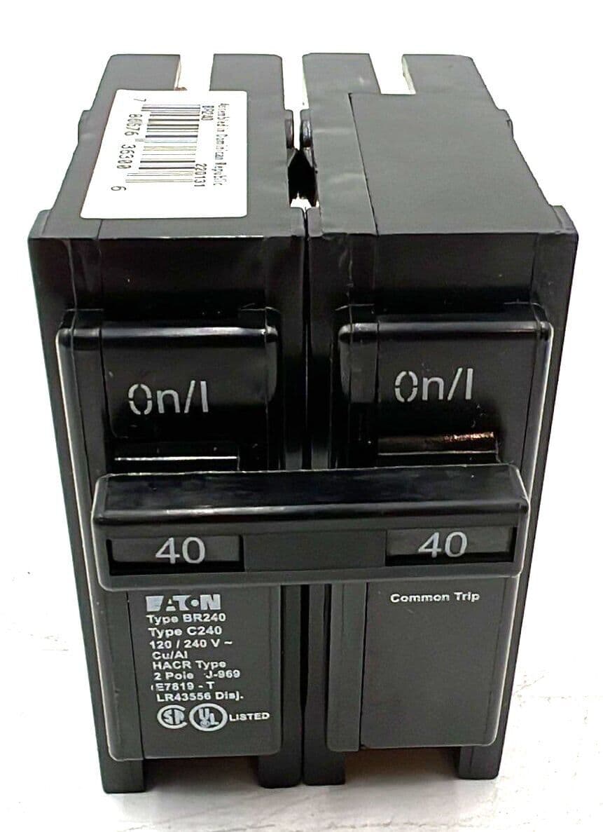 Eaton BR240 Plug On Circuit Breaker 40A 2P 120/240V 1PH 40 Amp – image 1