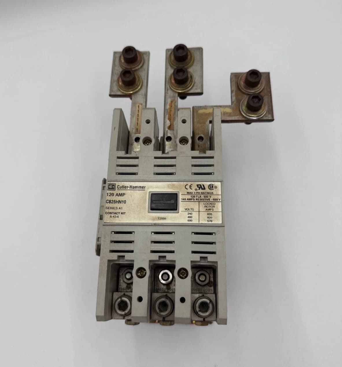 Cutler Hammer C825HN10 Contactor 140A 3P 240-600V 3PH Coil 110/120V C825HN10A