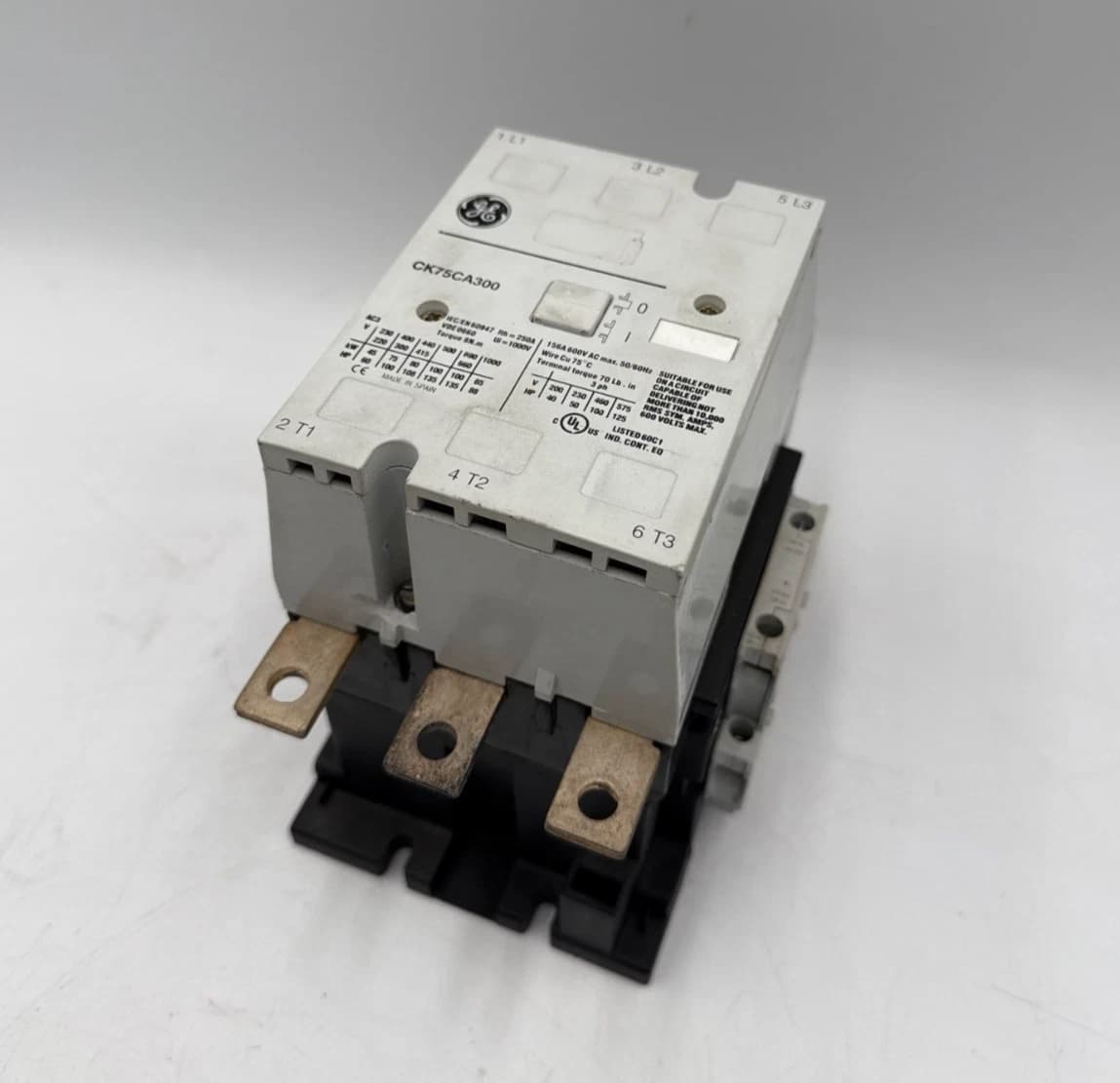 GE CK75CA300 Contactor 150A 3P 600V 3PH 125HP Coil 110/120V C12168J – image 1