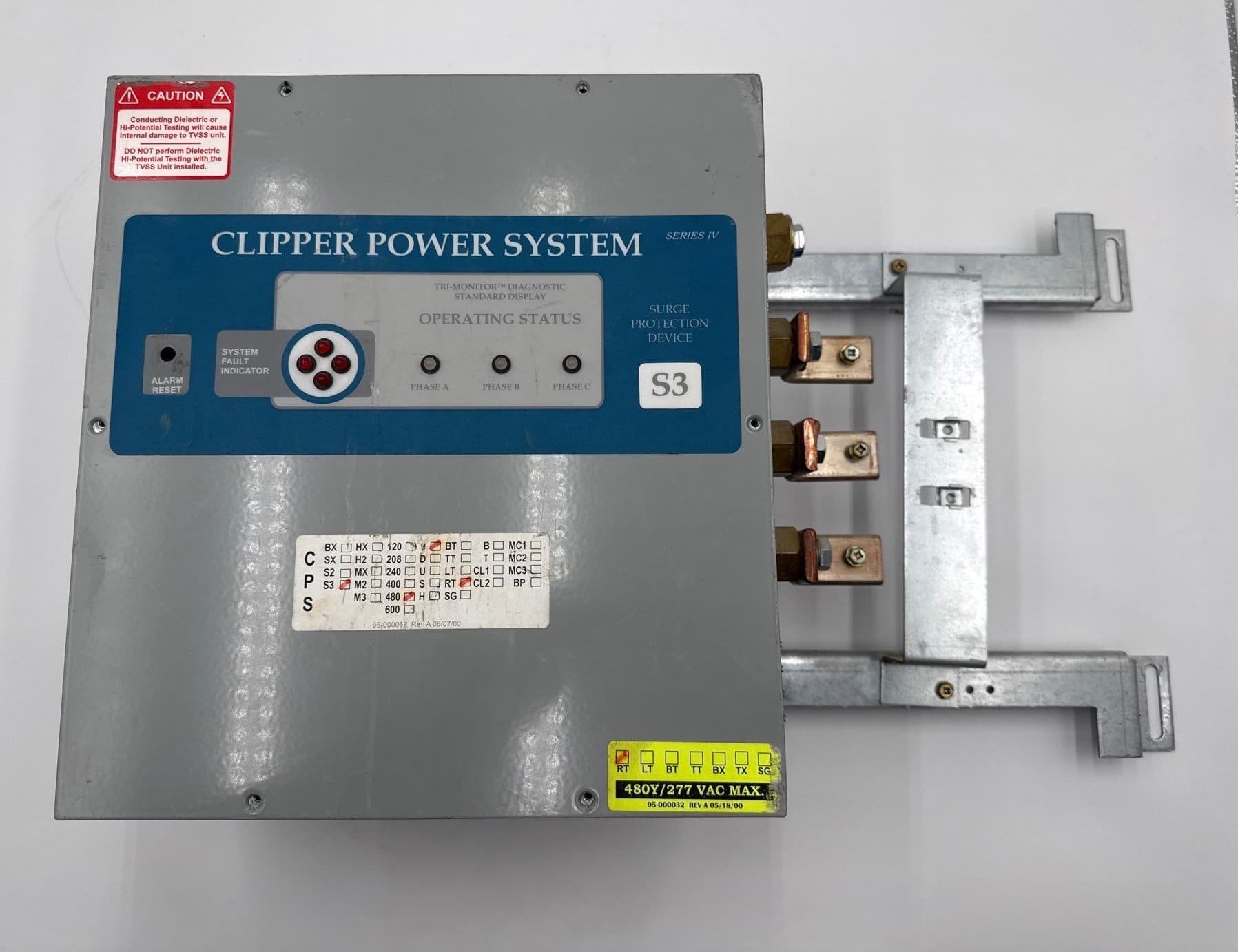 Eaton CPSS3480YSRTCA Transient Voltage Surge Suppressor 480/277V 3PH 4W – image 1
