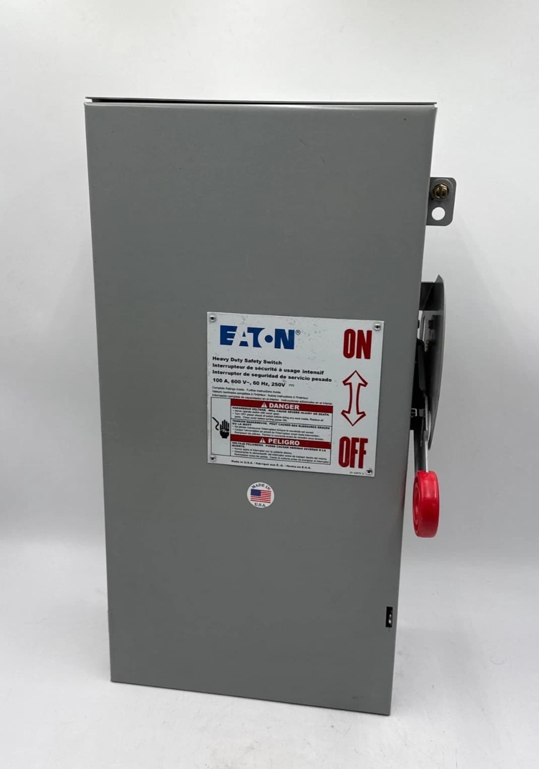 Eaton DH363URK Safety Disconnect Switch 100A 3P 600V 3R Outdoor Encl 100 Amp New – image 1