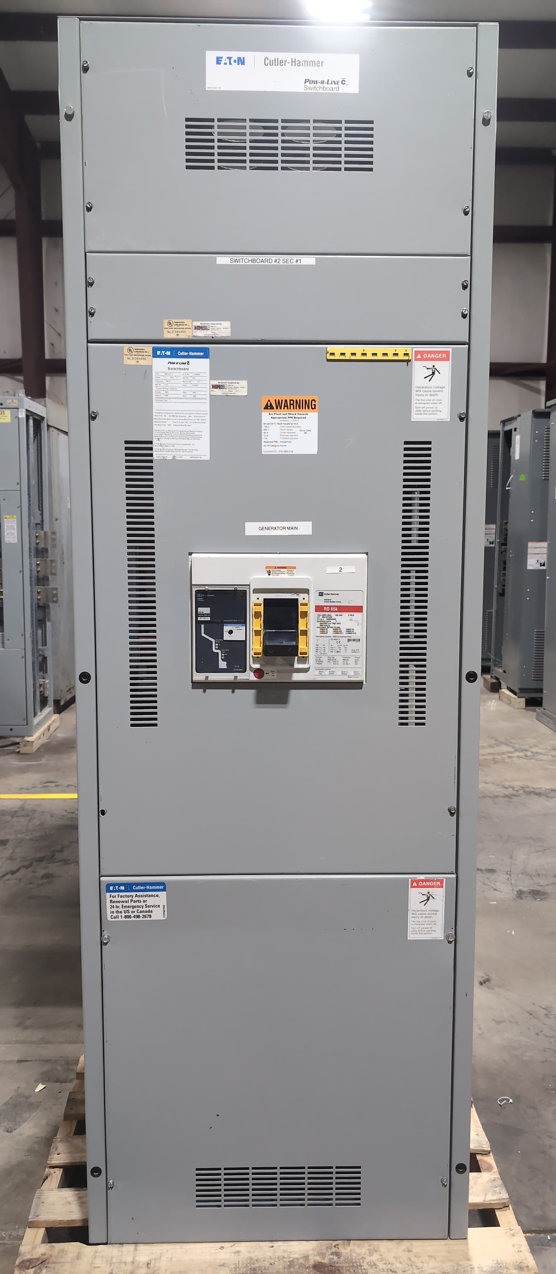 Eaton PRLC Switchboard 1600A 480/277V 3PH 4W MCB RD316T32W LSI RES1600LSI Indoor – image 1