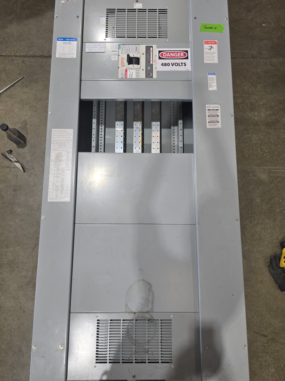 Eaton PRL4 Panelboard 800A 480V 3PH 3W MCB Panel 800 Amp HMDL3800 Indoor BX3673 – image 1