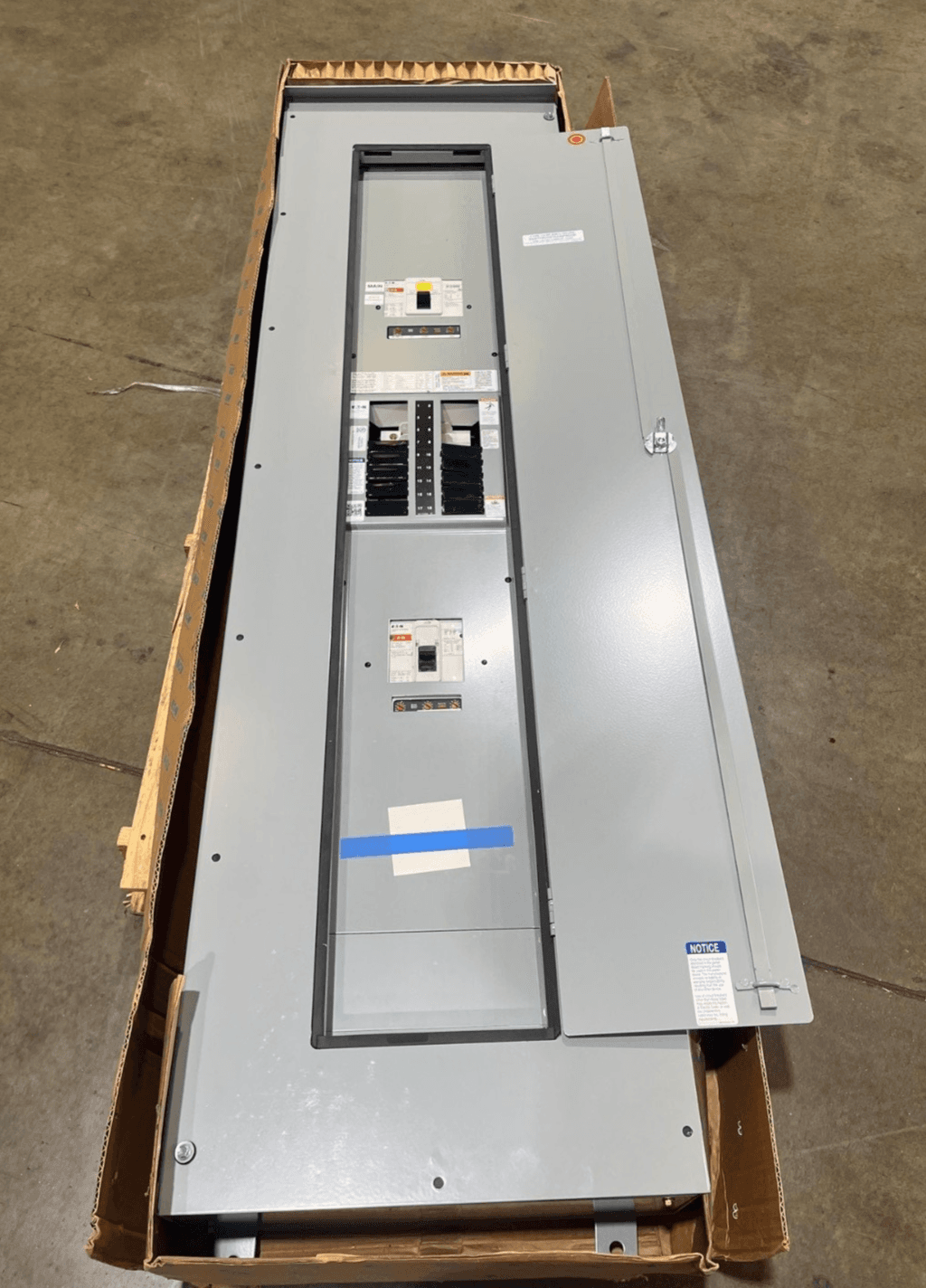 Eaton PRL2A Panelboard 400A 480/277V 3PH 18Cir MCB Panel 250A Subfeed 3R Encl – image 1