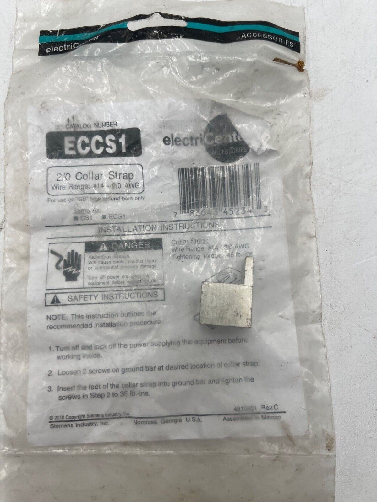 Electricenter ECCS1 2/0 Collar Strap Wire Range #14-2/0 AWGNEW NEW – image 1