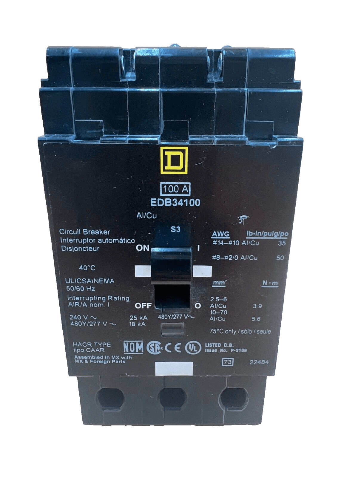 Square D EDB34100 – image 1