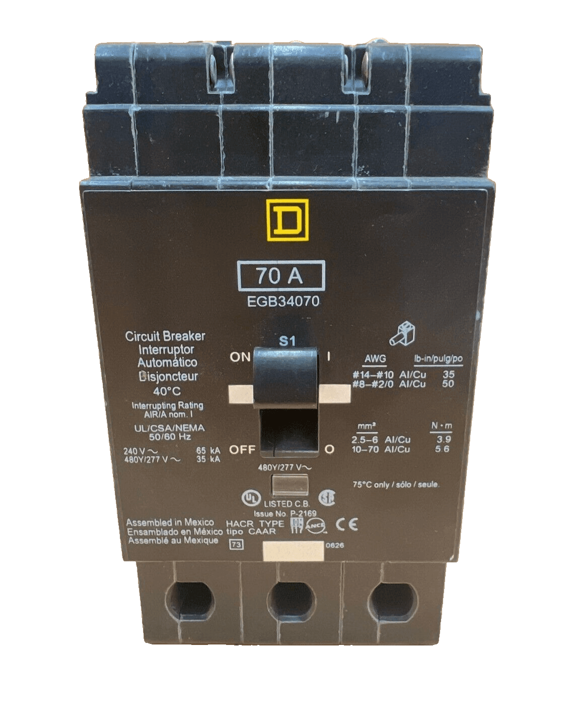 Square D EGB34070 – image 1