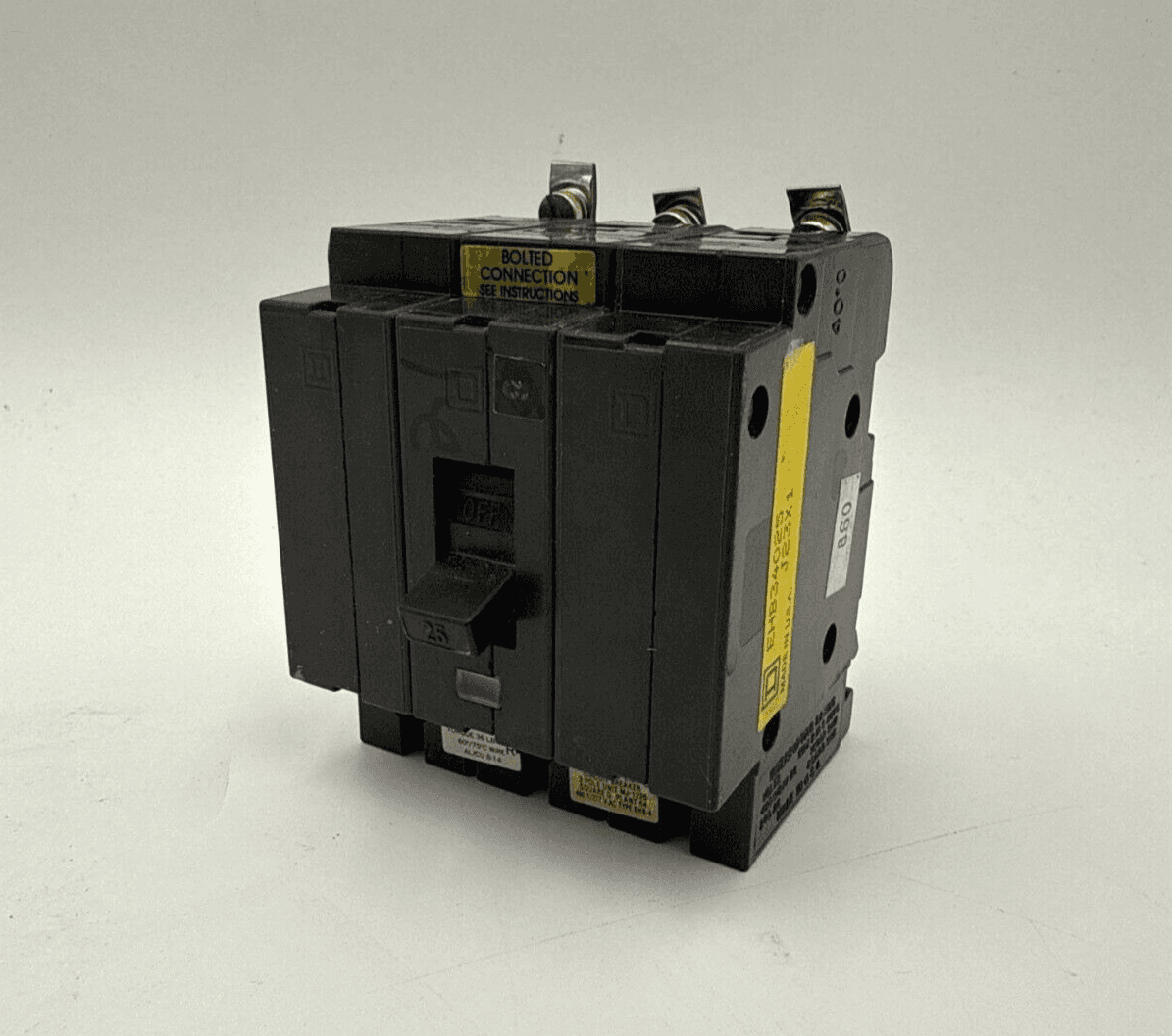 Square D EHB34025 Bolt On Circuit Breaker 25A 3P 480/277V 3PH EHB 25 Amp 3 Pole – image 1