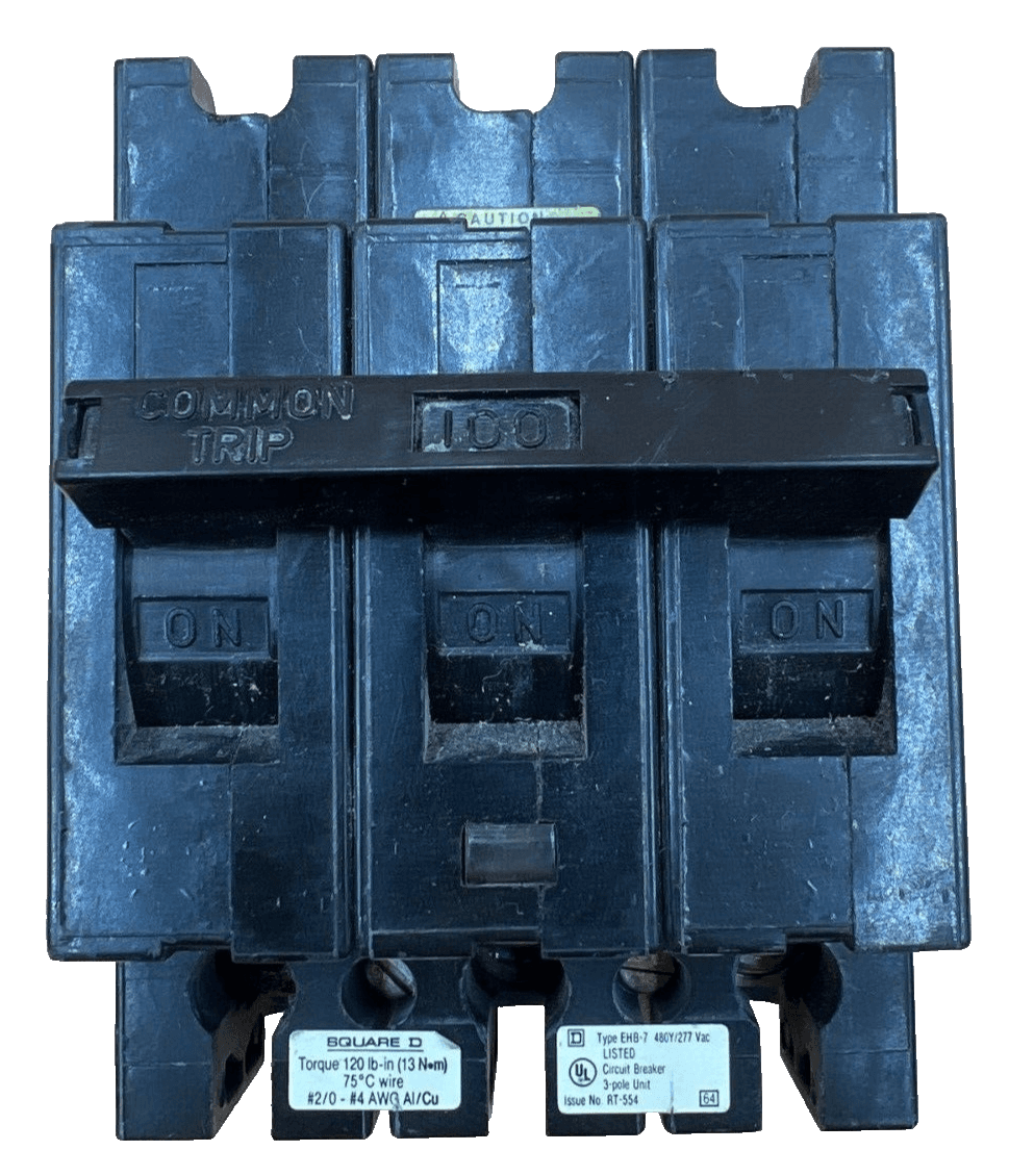 Square D EHB34100 Bolt On Circuit Breaker 100A 3P 480V 3PH 100 Amp 3 Pole – image 1