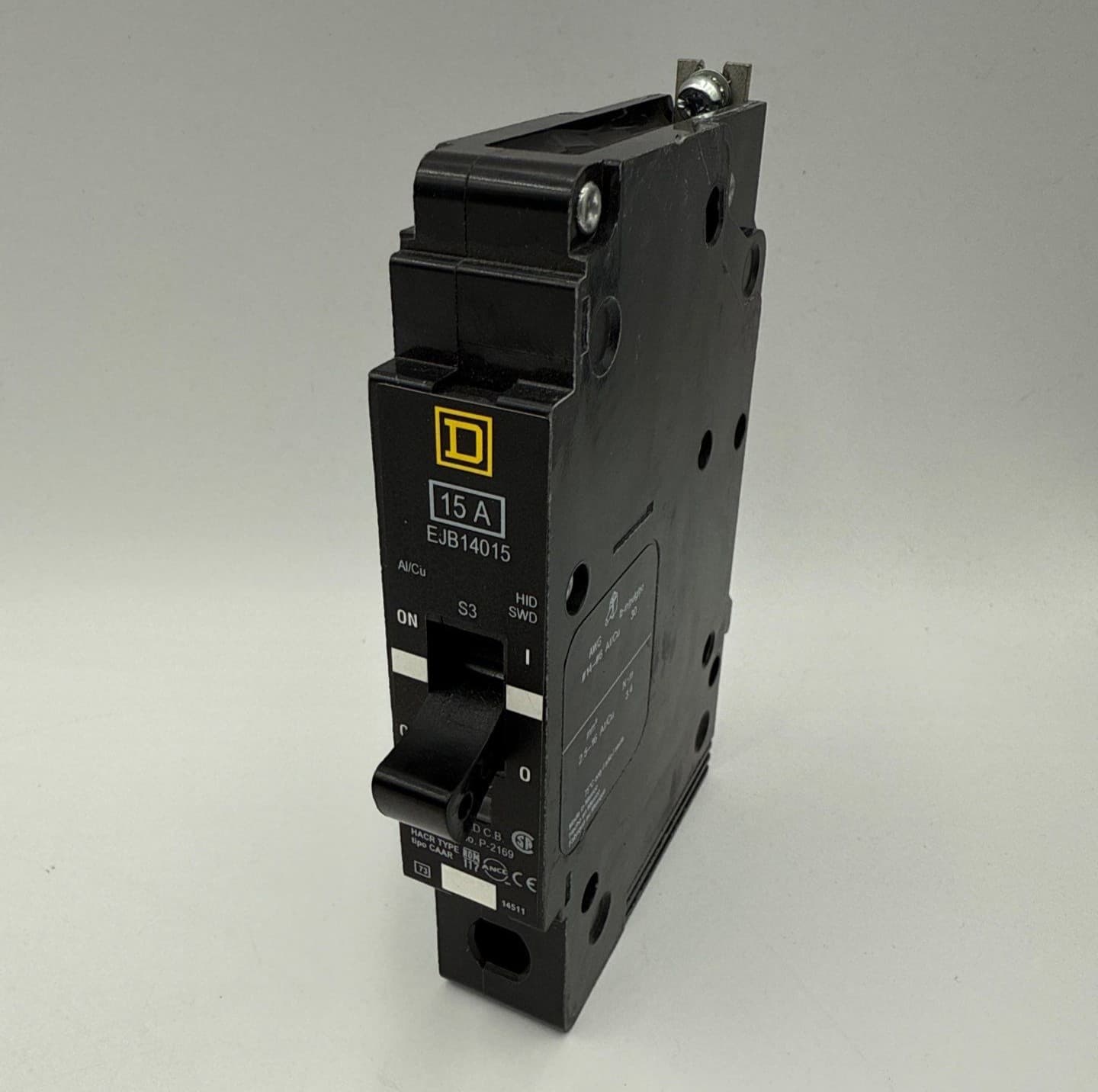 Square D EJB14015 Circuit Breaker 15A 1P 277V 1PH EJB 15 Amp Bolt On – image 1