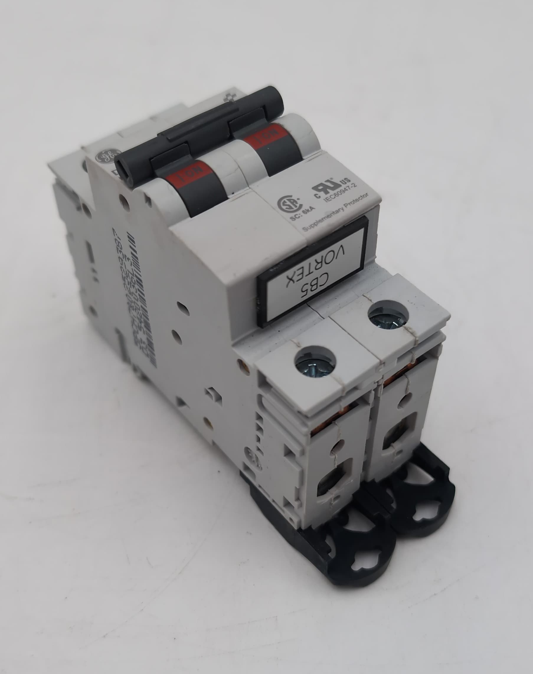 GE EP62ULD03 Miniature Circuit Breaker 2-Pole 3A 480Y/277V D-Curve DIN Rail USED – image 1