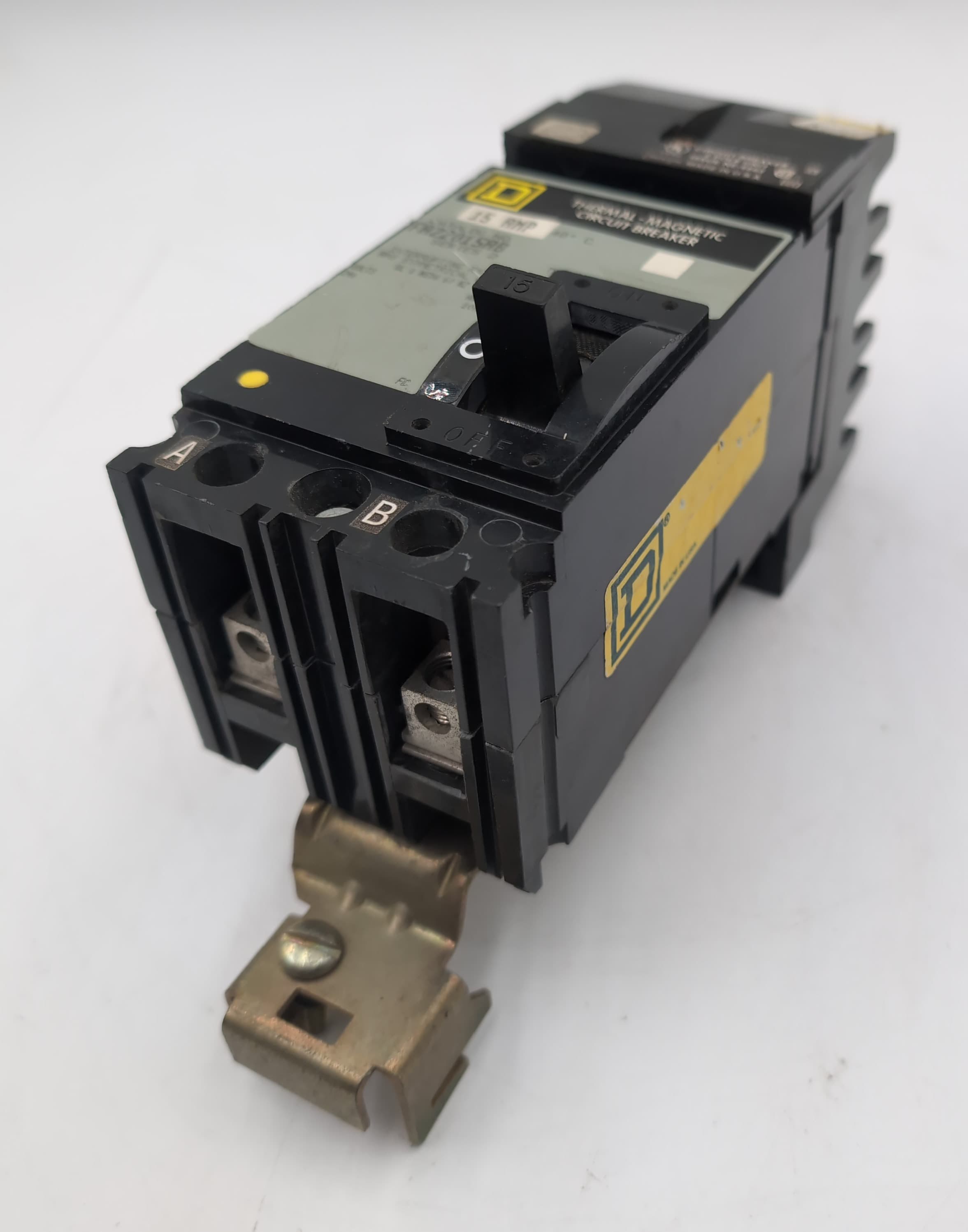 Square D 15A Circuit Breaker FA22015AB I-Line 2-Pole 240VAC AB Phase HACR Rated