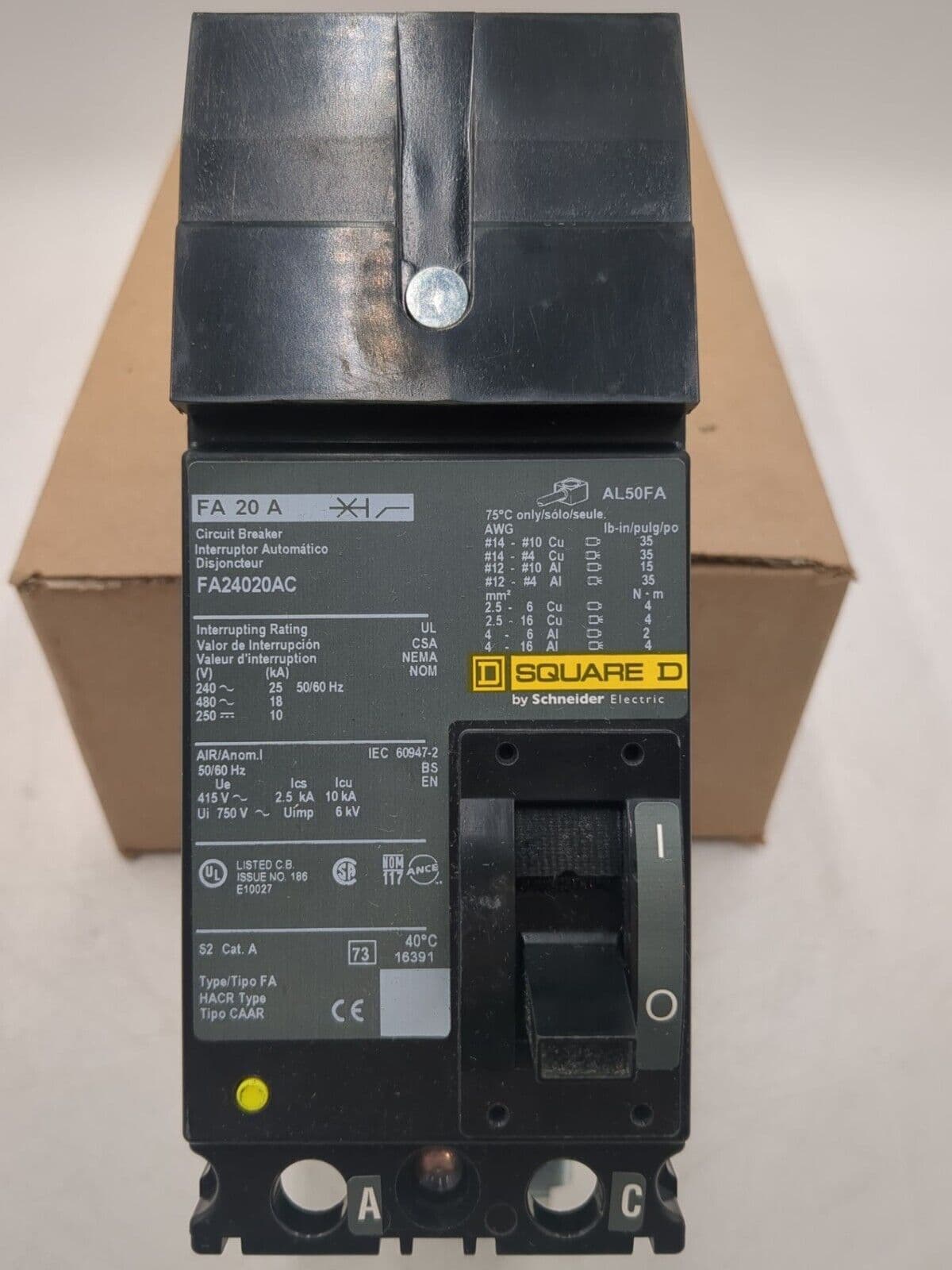 Square D FA24020AC – image 1