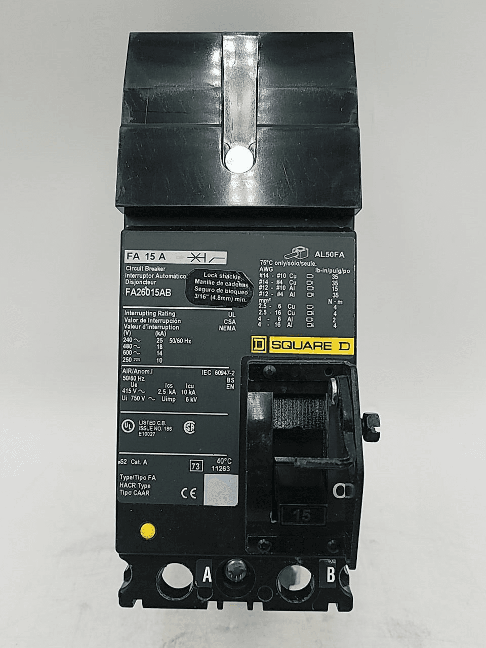 Square D FA26015AB – image 1