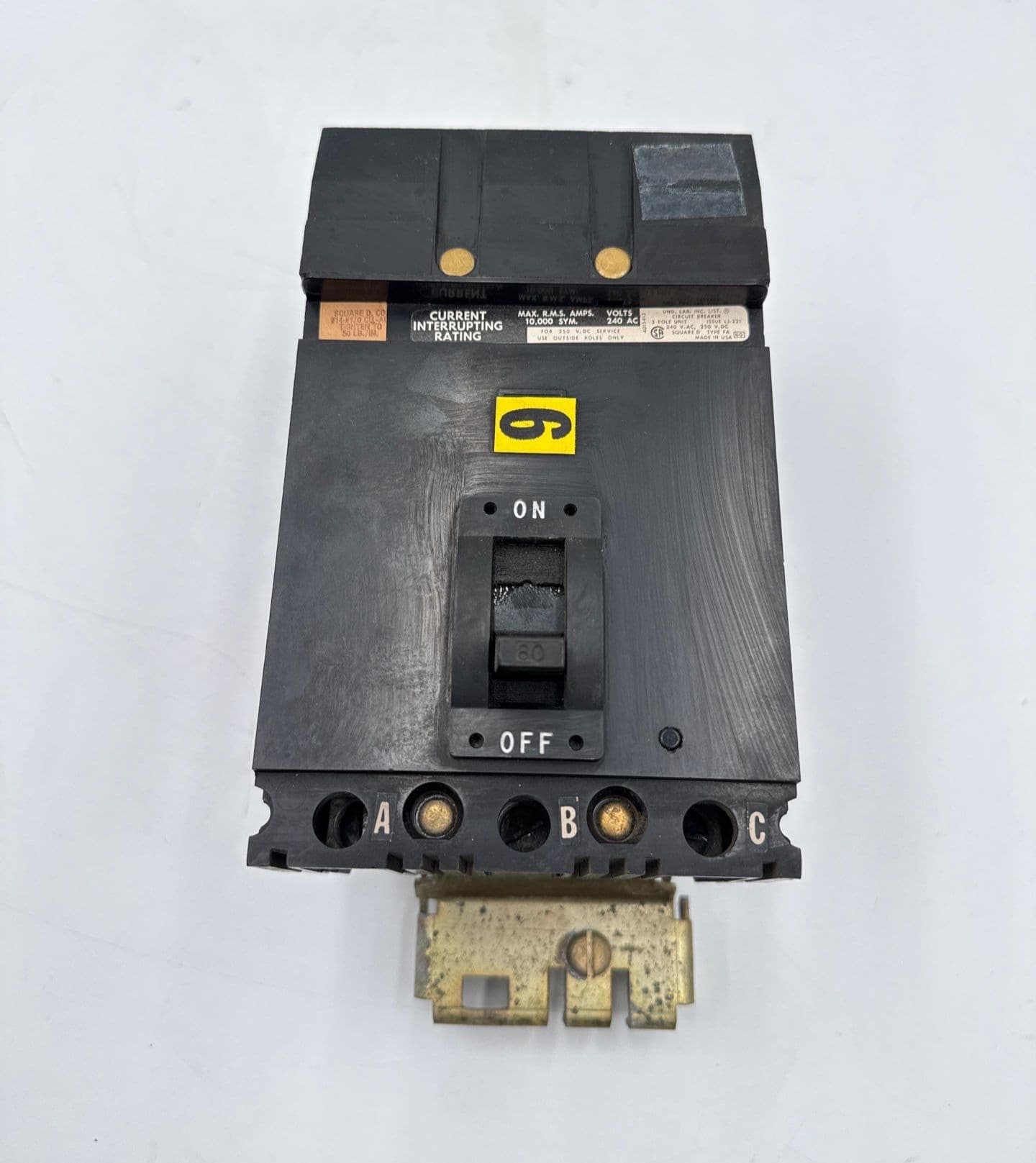 Square D FA32080 I-Line Circuit Breaker 80A 3P 240V 3PH FA 80 Amp 3 Pole