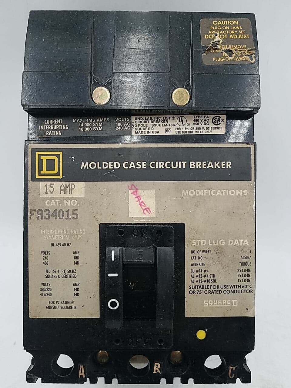 Square D FA34015 – image 1