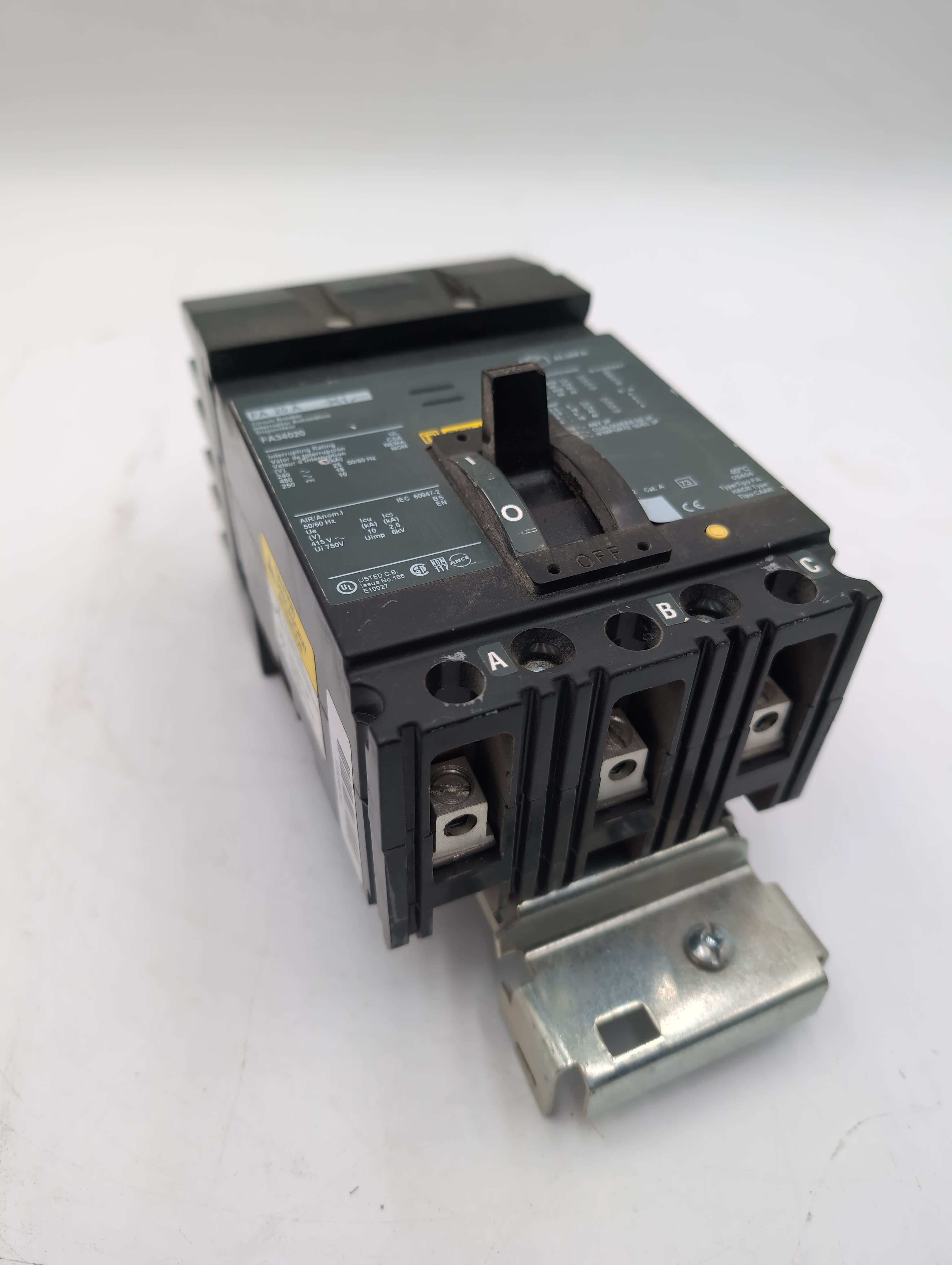 SQUARE D FA34020 I-Line Circuit Breaker 20A 3P 480V 3PH 20 Amp 3 Pole – image 1
