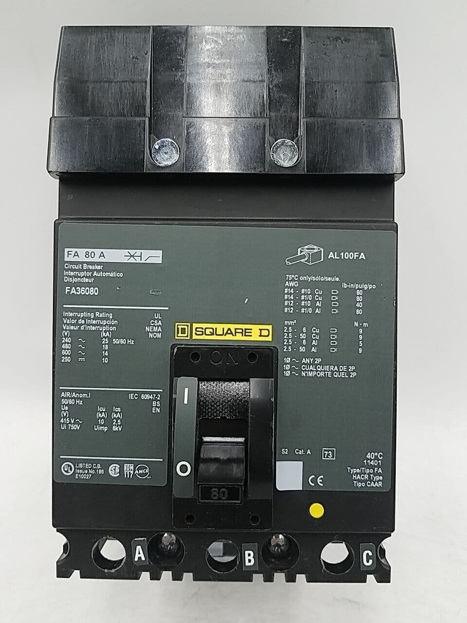 Square D FA36080 – image 1