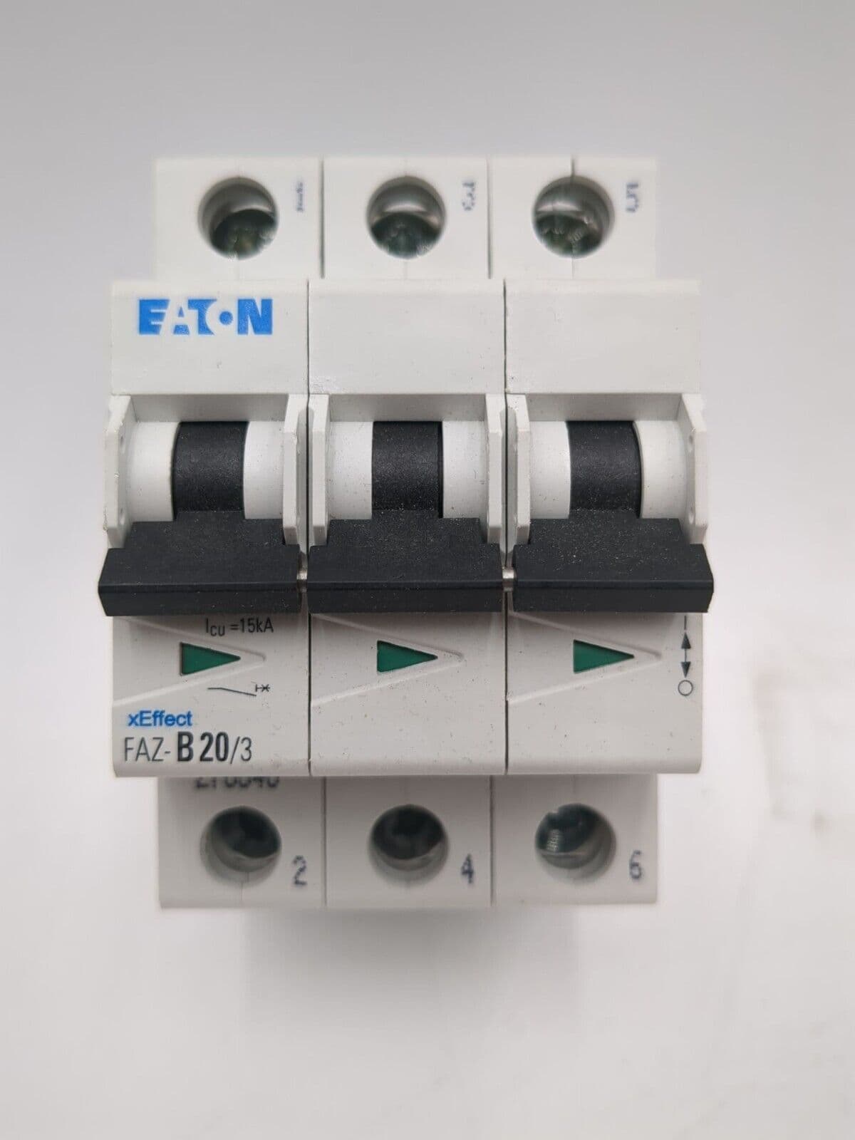 Eaton FAZ-B20/3 Circuit Breaker 20A 3P 480/277V FAZ B20 20 Amp 3 Pole DIN Rail – image 1