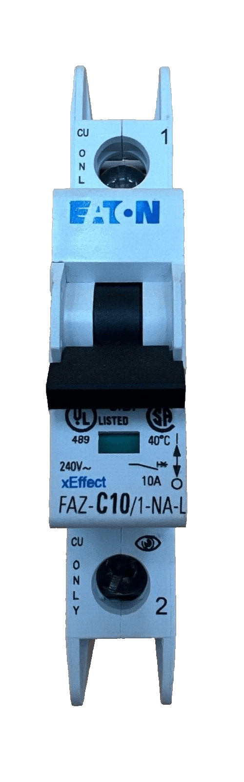Eaton FAZ-C10/1-NA-L Circuit Breaker 10A 240V 1P DIN 10 Amp 1 Pole – image 1