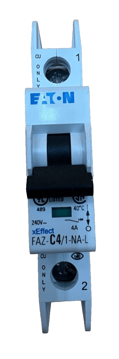 Eaton FAZ-C4/1-NA-L Circuit Breaker 4A 240V 1P DIN 4 Amp 1 Pole – image 1