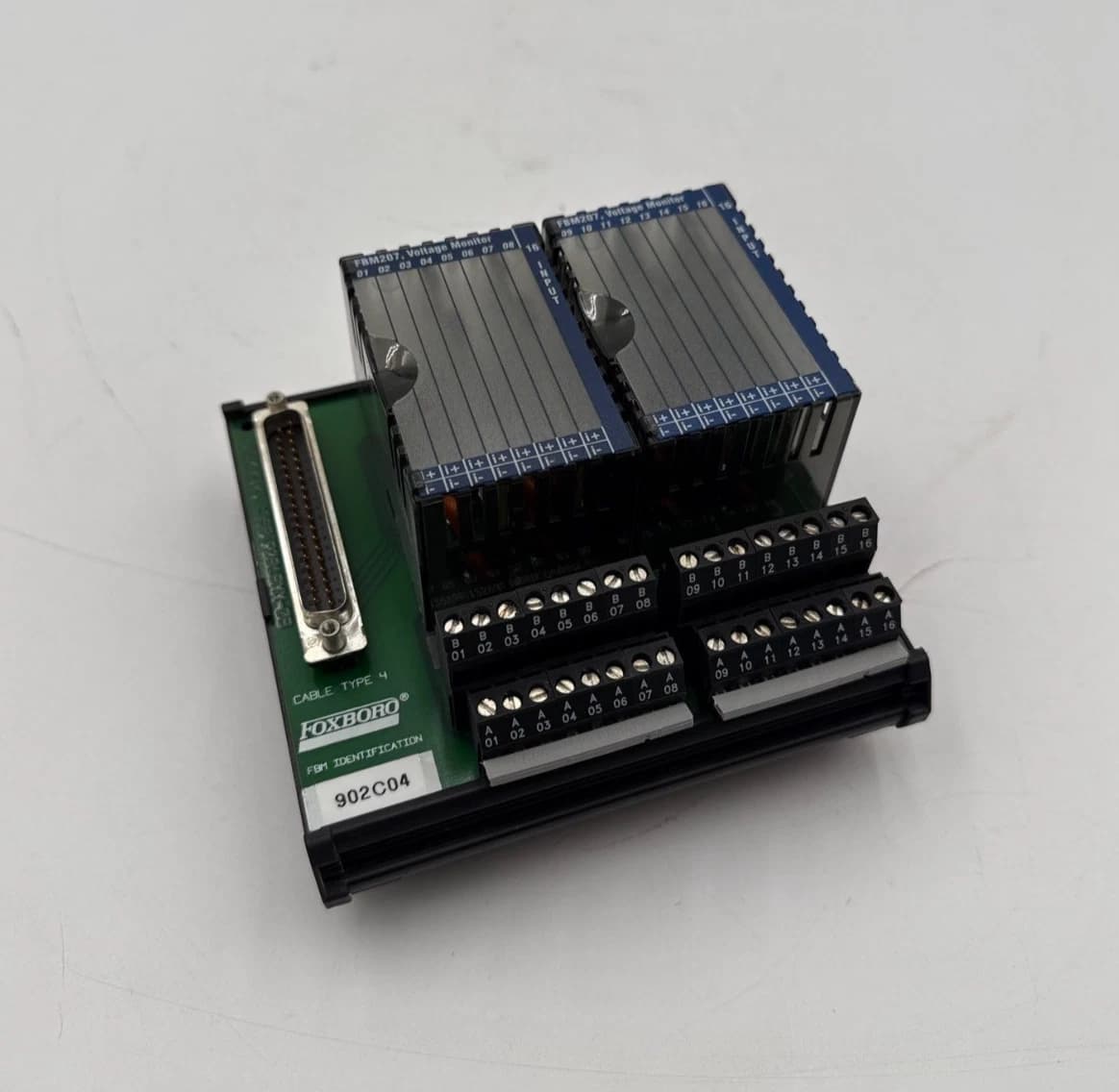 Foxboro FBM207 P0916AM Voltage Monitor Compression Terminal 2 Tier 120/125V