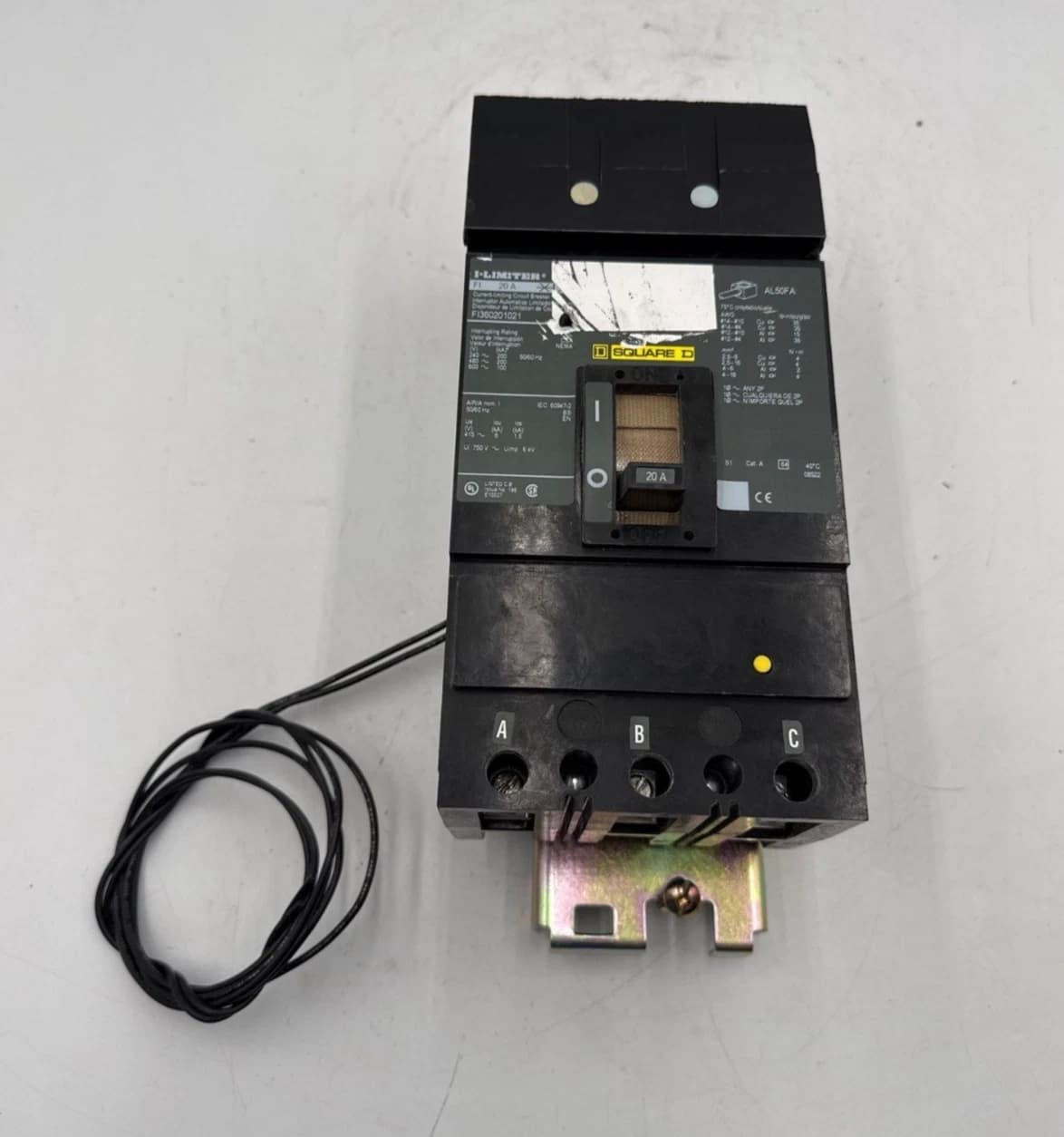 Square D FI360201021 I-Line Circuit Breaker 20A 3P 600V 3PH 20 Amp Shunt Trip – image 1