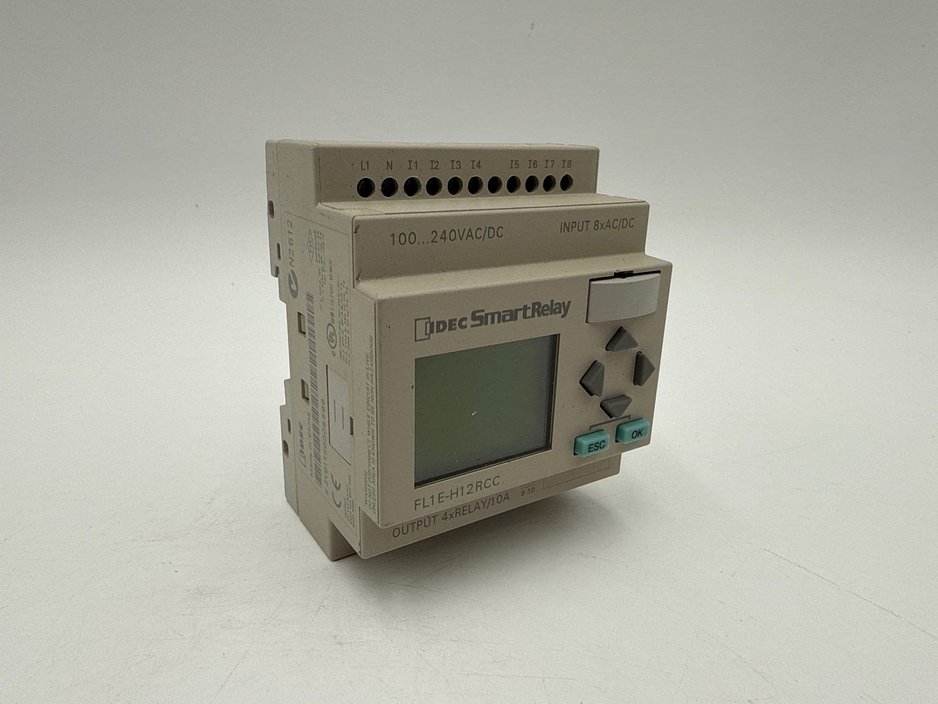 IDEC SmartRelay FL1E-H12RCC Programmable Relay 24VAC/DC 8 Input 4 Output – image 1