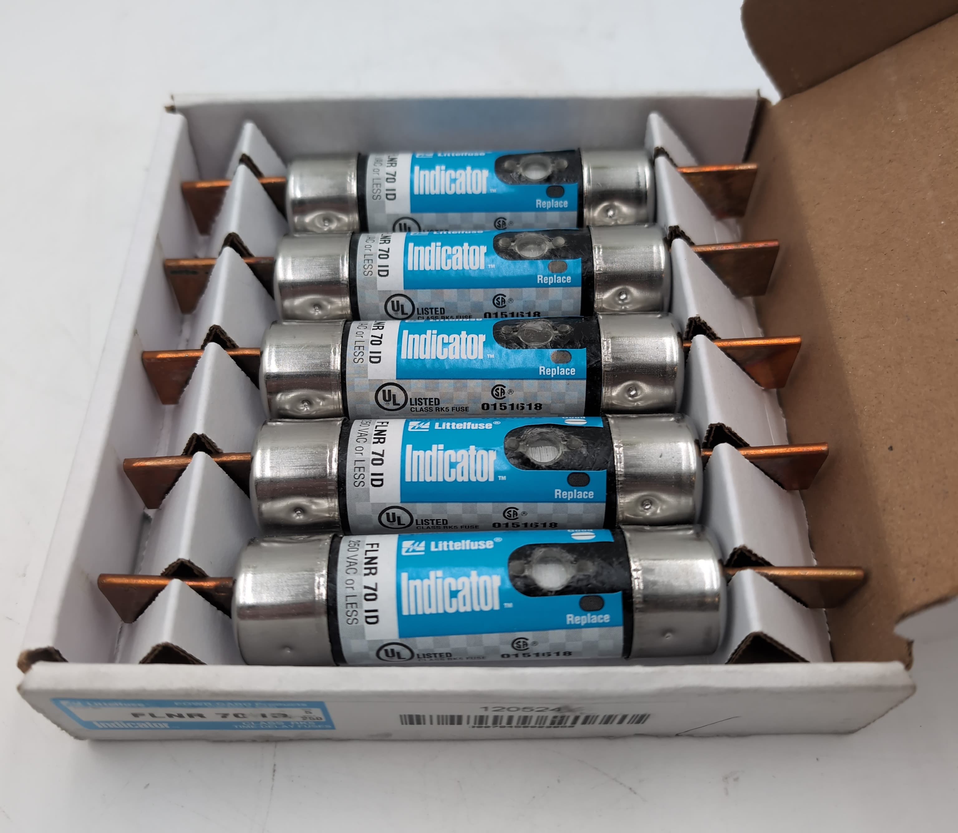 Littelfuse FLNR070ID Class RK5 Fuse 70A 250V Time-Delay Indicator FLNR 70 ID NEW – image 1