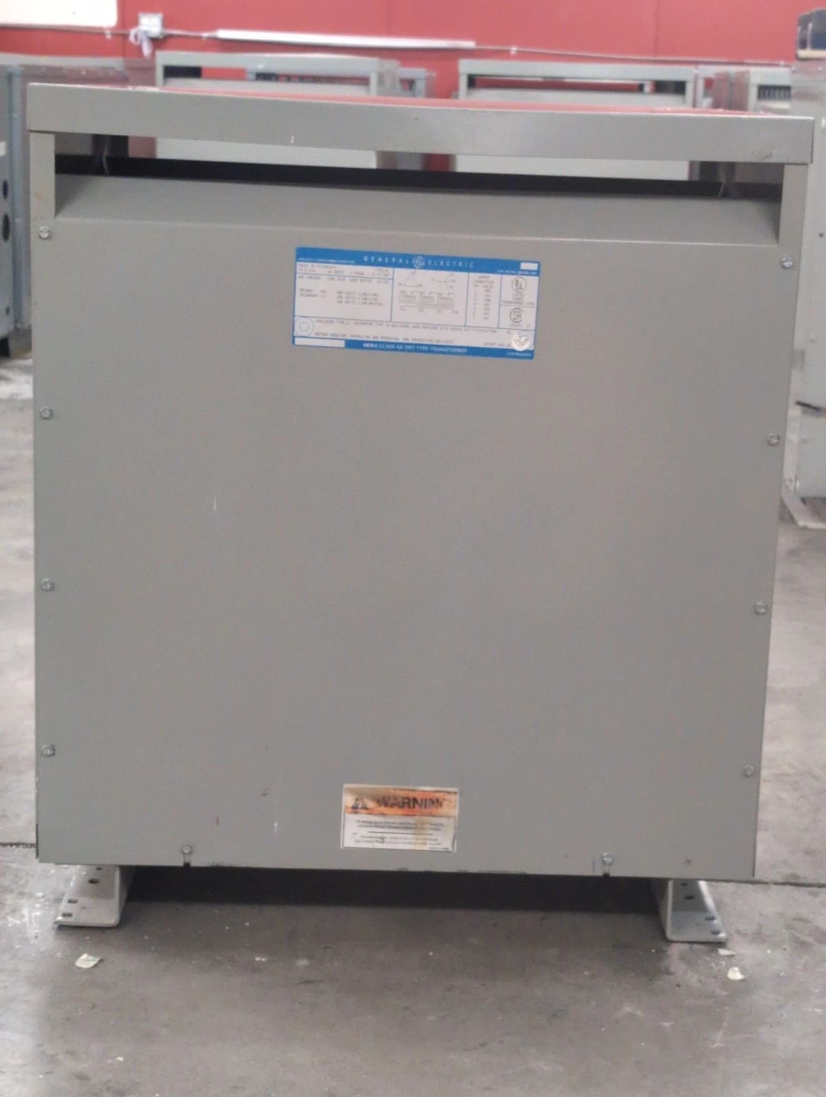75KVA GE 9T23B3874 Transformer Pri 480V Sec 208/120V 3PH Indoor Encl Type QL – image 1