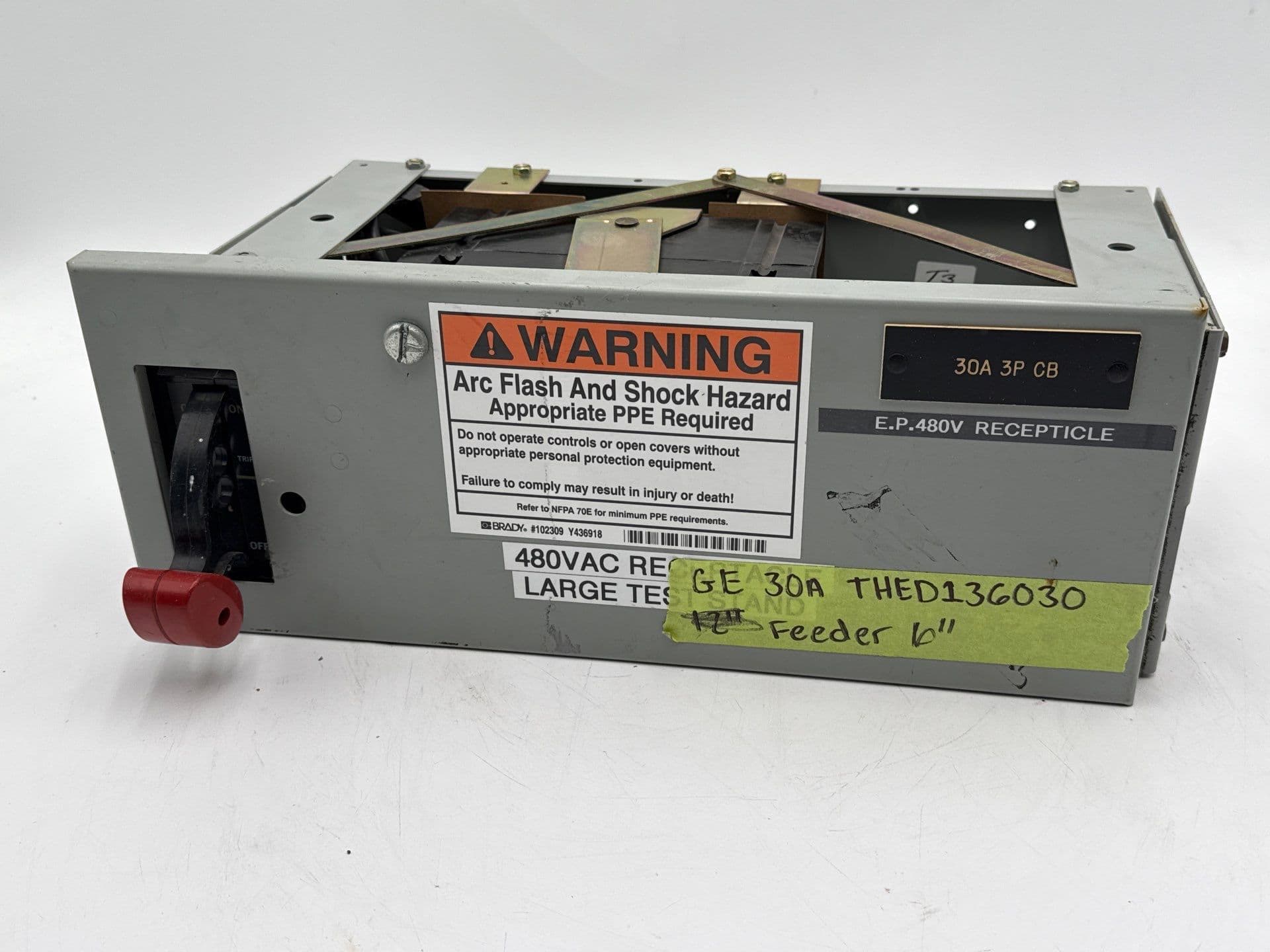 GE 8000 6" 30A MCC Feeder Bucket 30 Amp Breaker THED136030
