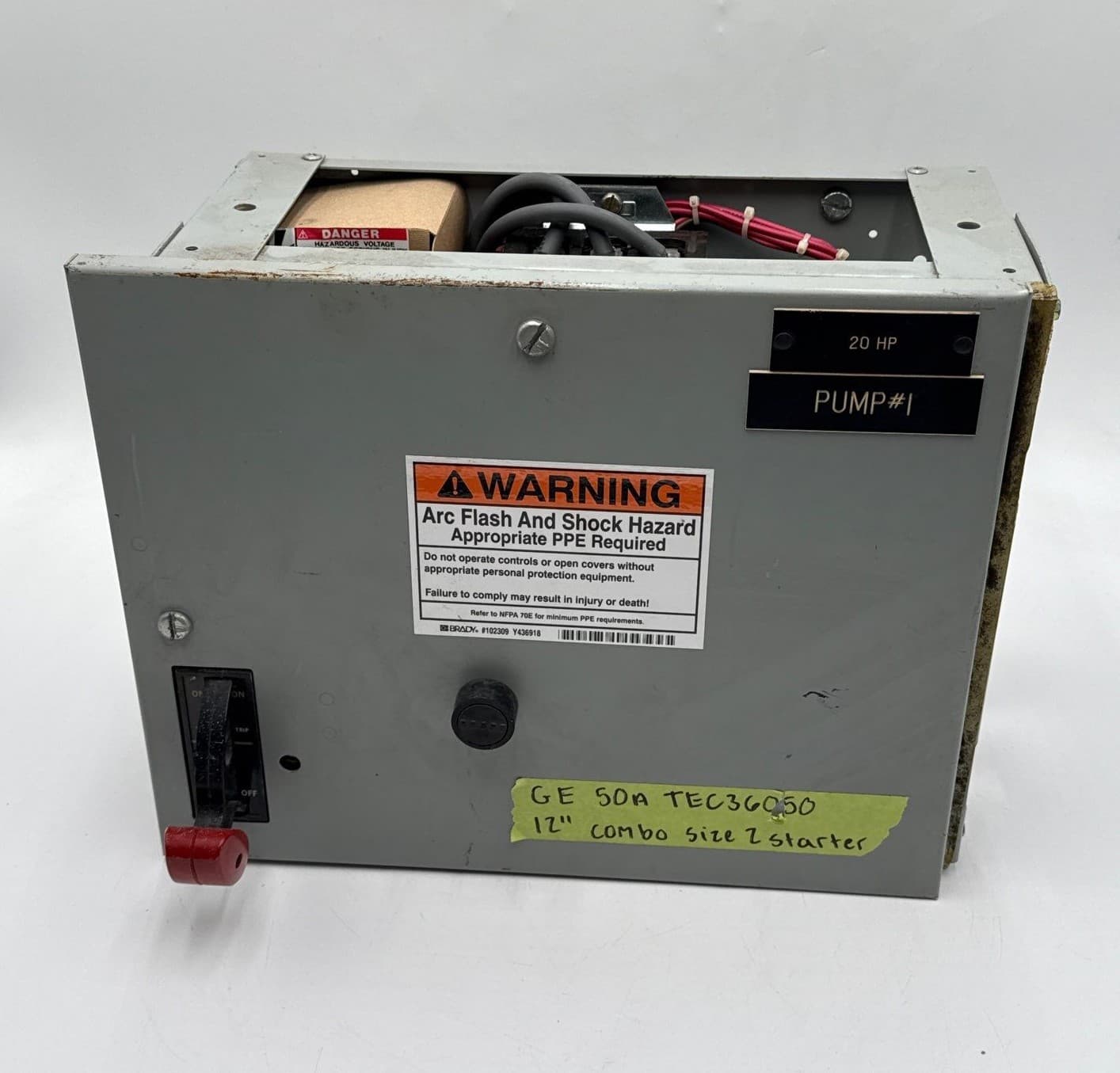 GE 8000 12” 50A Combo MCC Bucket Starter Size 2 Breaker TEC36050 50 Amp – image 1