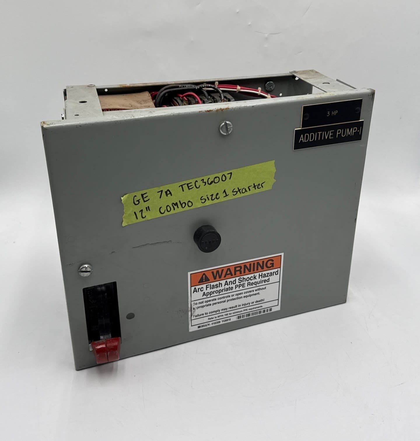 GE 8000 12” Combo MCC Bucket Starter Size 1 Breaker TEC36007 7 Amp – image 1