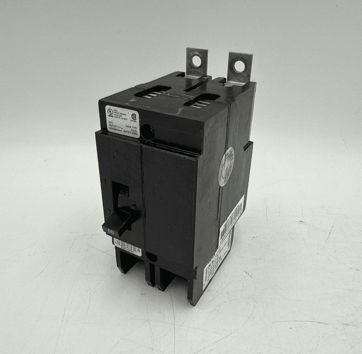 Eaton GHB2050 Bolt On Circuit Breaker 50A 277/480V 2P GHB 50 Amp 2 Pole Cutler – image 1