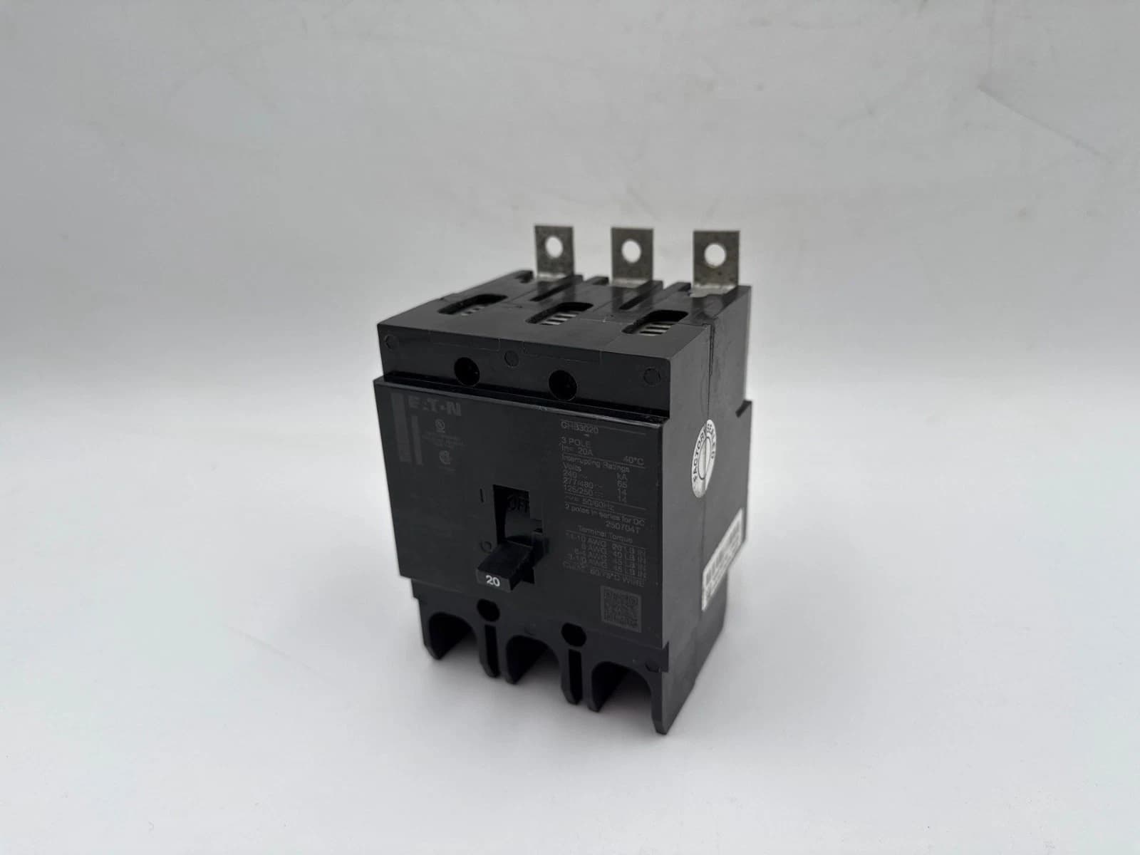 Eaton GHB3020 Circuit Breaker 20A 480/277V 3P GHB 20 Amp 3 Pole Bolt on New – image 1