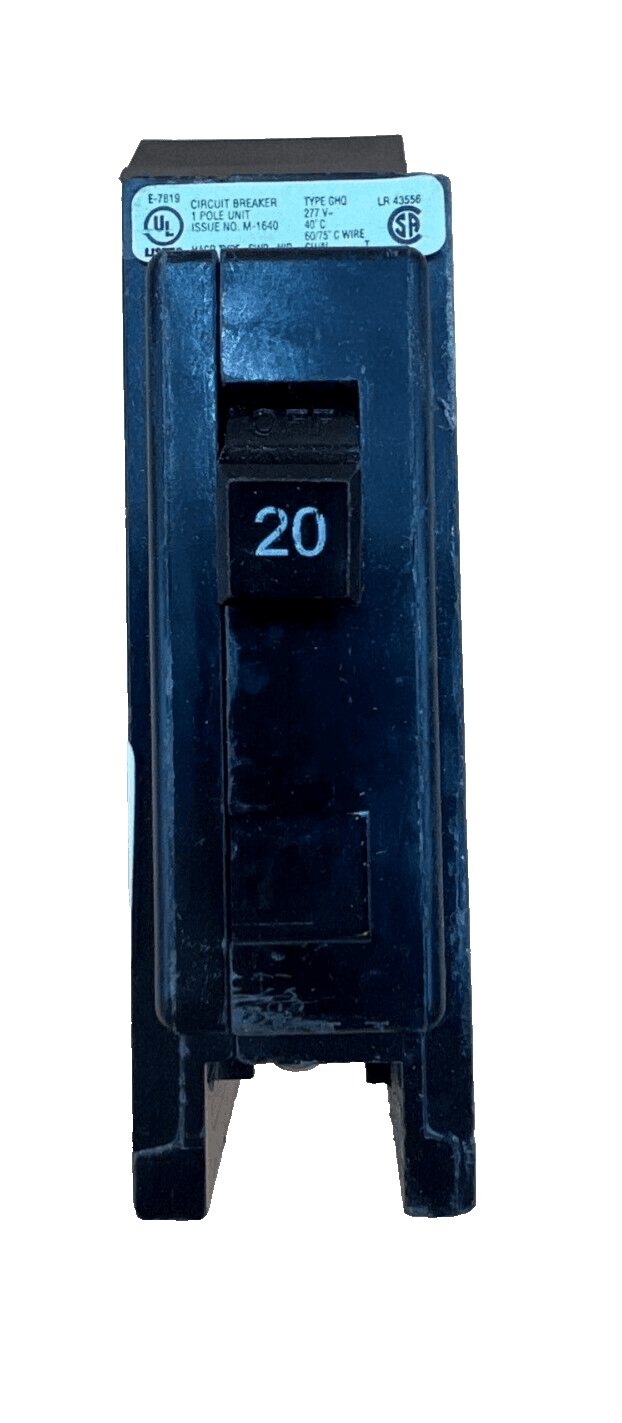 Cutler Hammer GHQ1020 Bolt on Circuit Breaker 20A 277V 1P GHQ 20 Amp 1 Pole