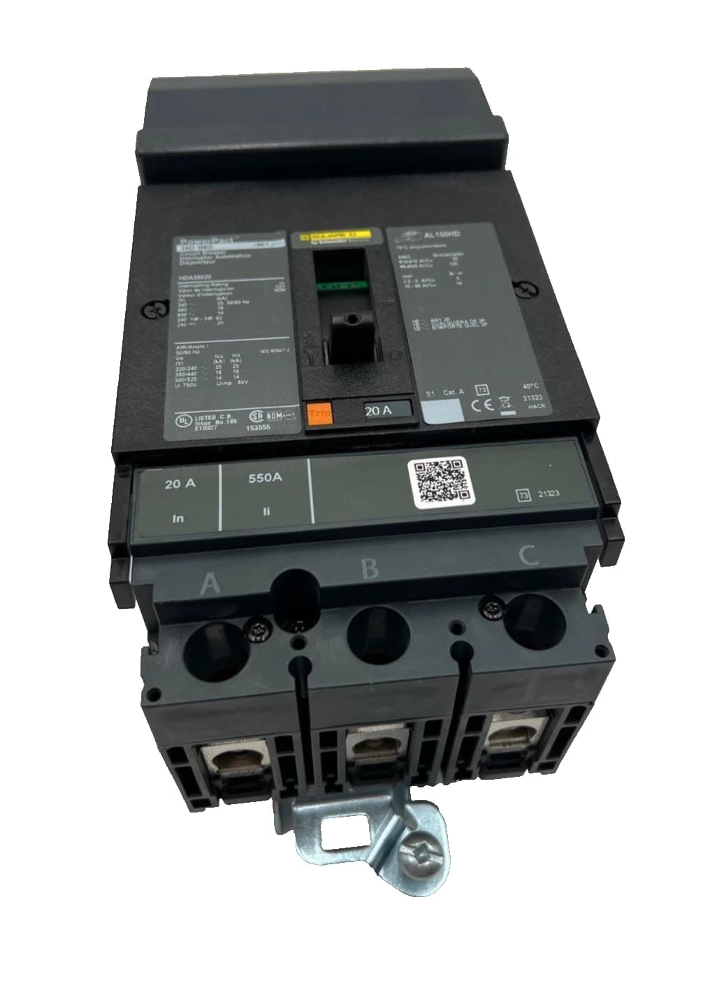 Square D HDA36020 I-Line Circuit Breaker 20a 600V 3P HDA 3PH 20 Amp 3 Pole New