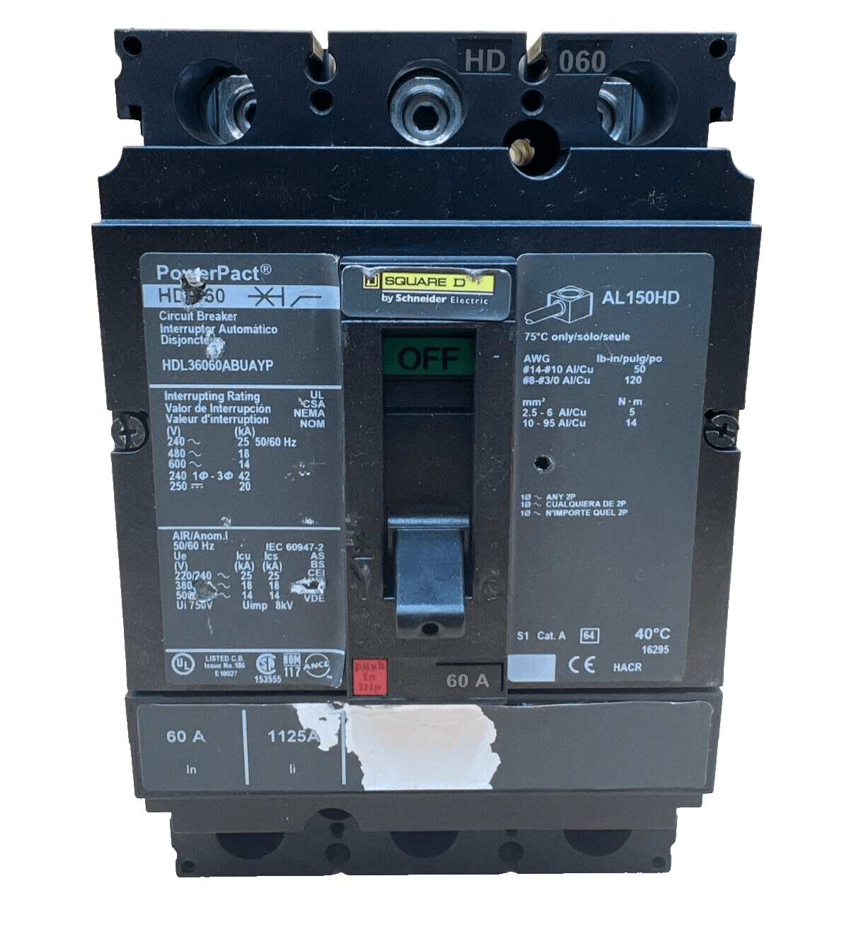 Square D HDL36060ABUAYP – image 1