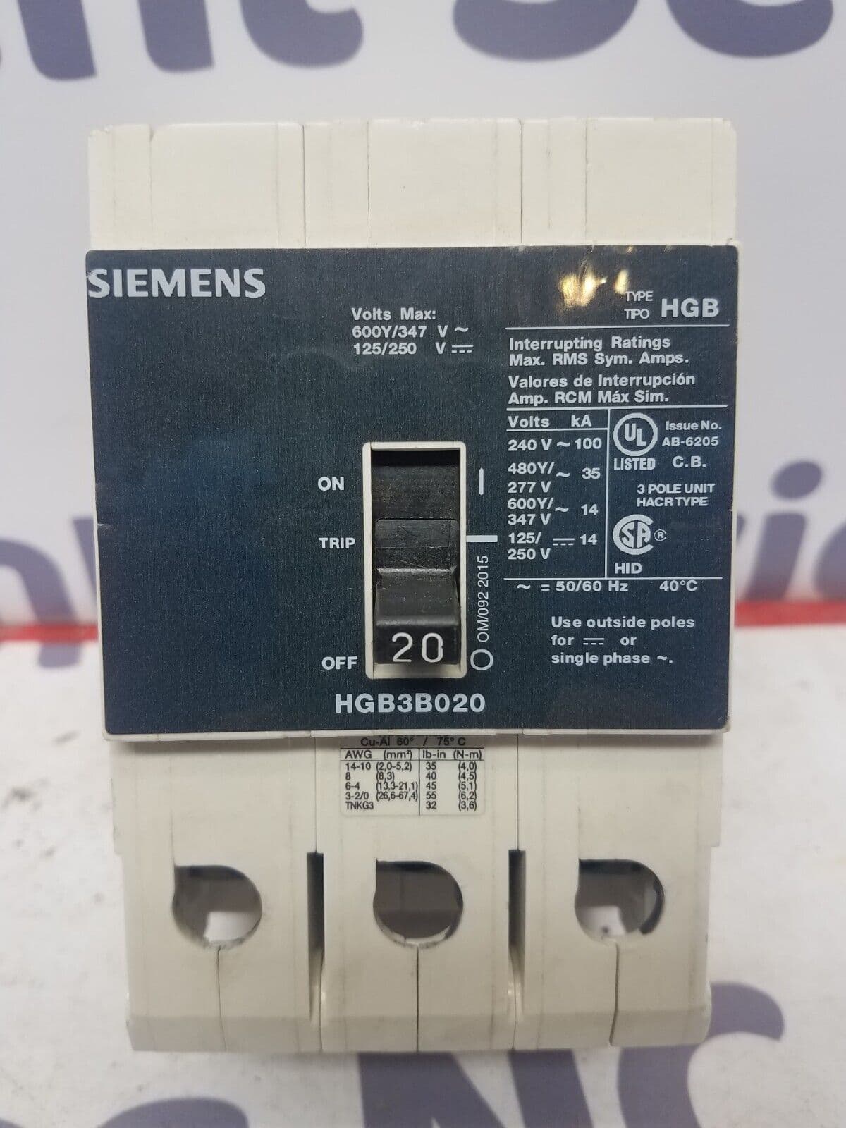 Siemens HGB3B020 – image 1