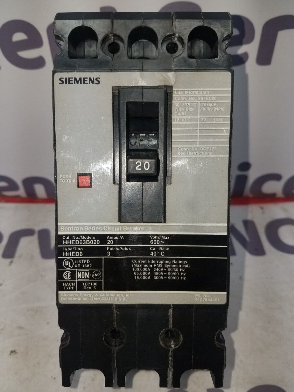 Siemens HHED63B020