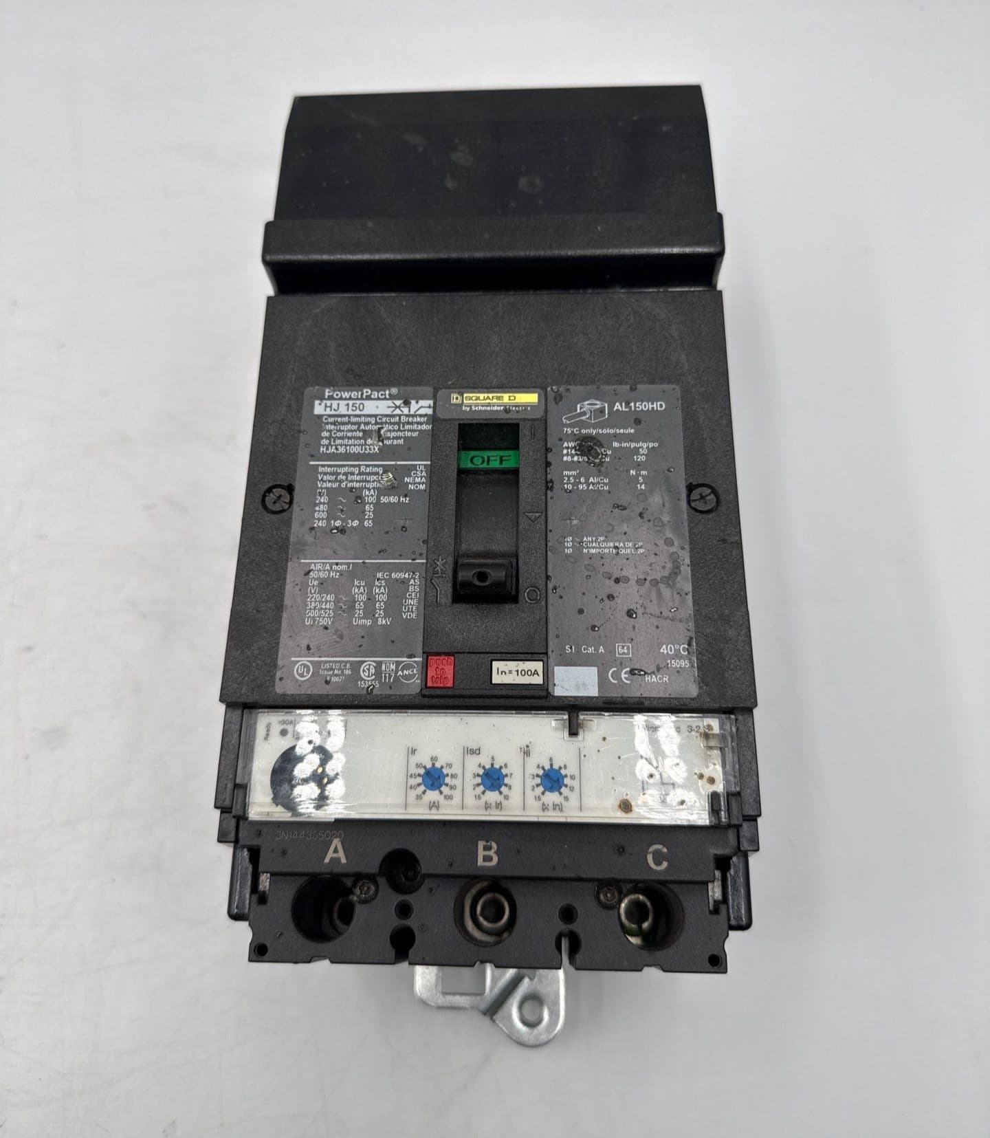 Square D HJA36100U33X I-Line Circuit Breaker 100A 3P 600V HJA – image 1