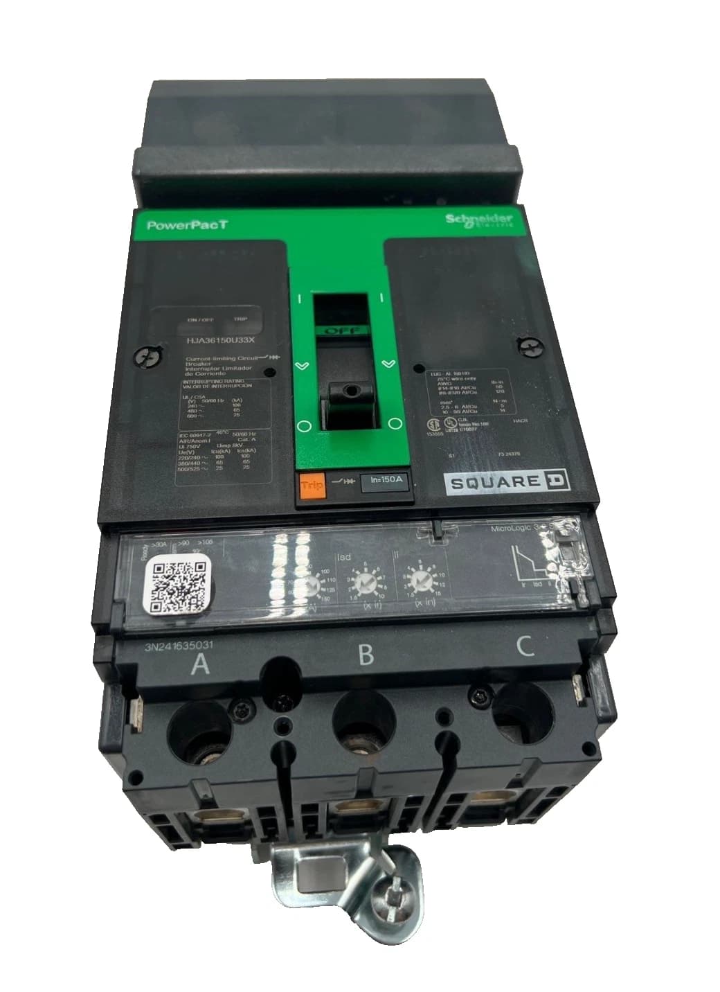 Square D HJA36150U33X I-Line Circuit Breaker 3 Pole 150 Amp 600V HJA 3P 150A – image 1
