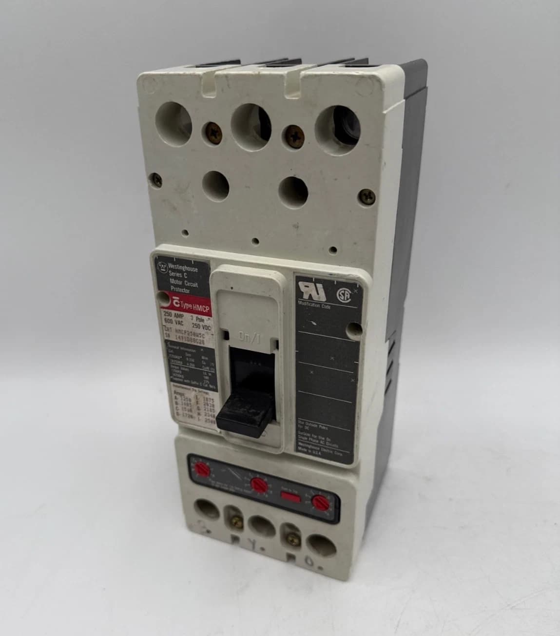 Westinghouse HMCP250W5C Circuit Breaker 250A 3P 600V 3PH HMCP 250 Amp 3 Pole – image 1