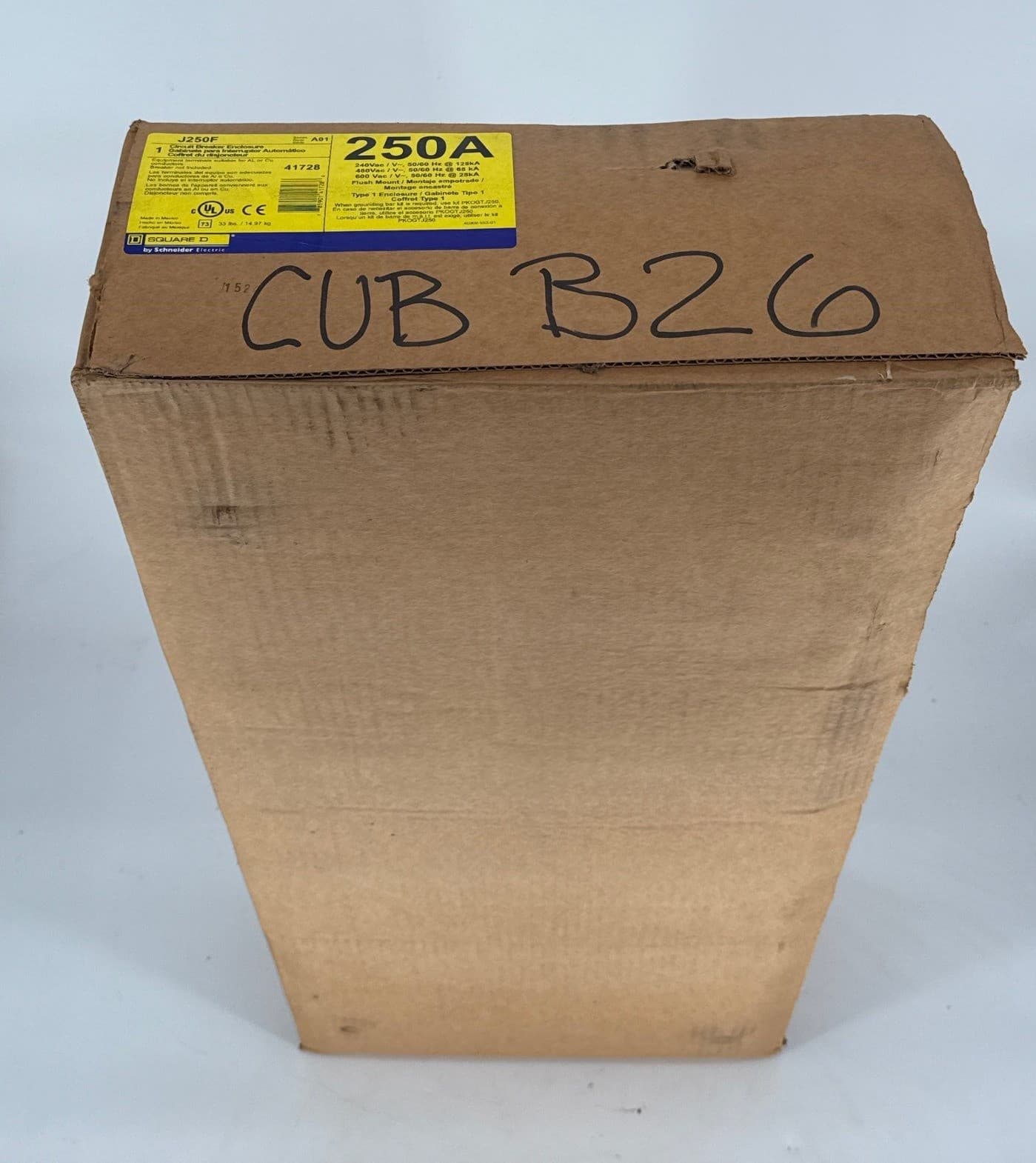 Square D J250F Circuit Breaker Enclosure 250A 600V Flush Mount Type 1 Encl – image 1