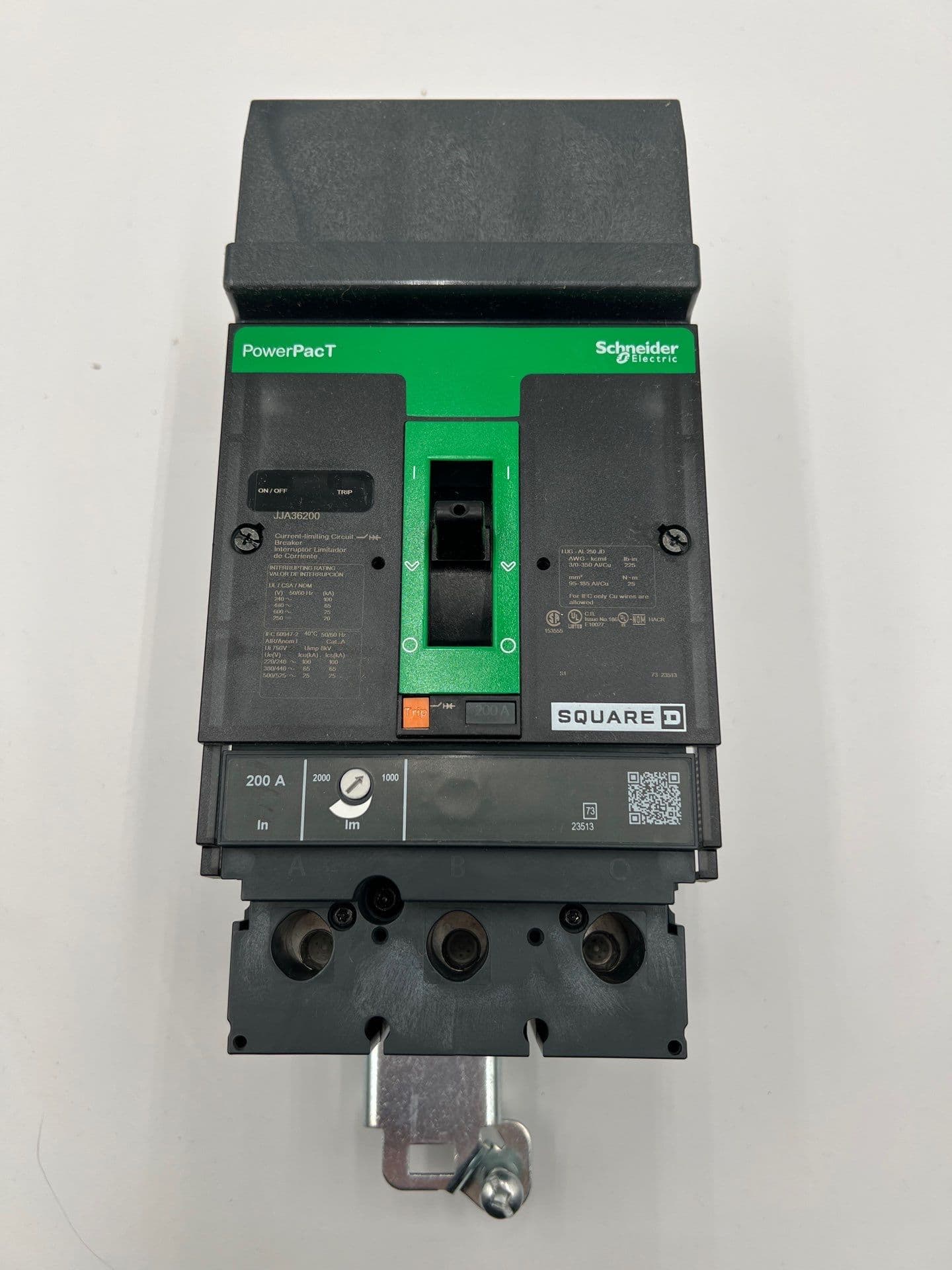 Square D JJA36200 I-Line Circuit Breaker 200A 3P 600V JJA 200 Amp 3 Pole – image 1