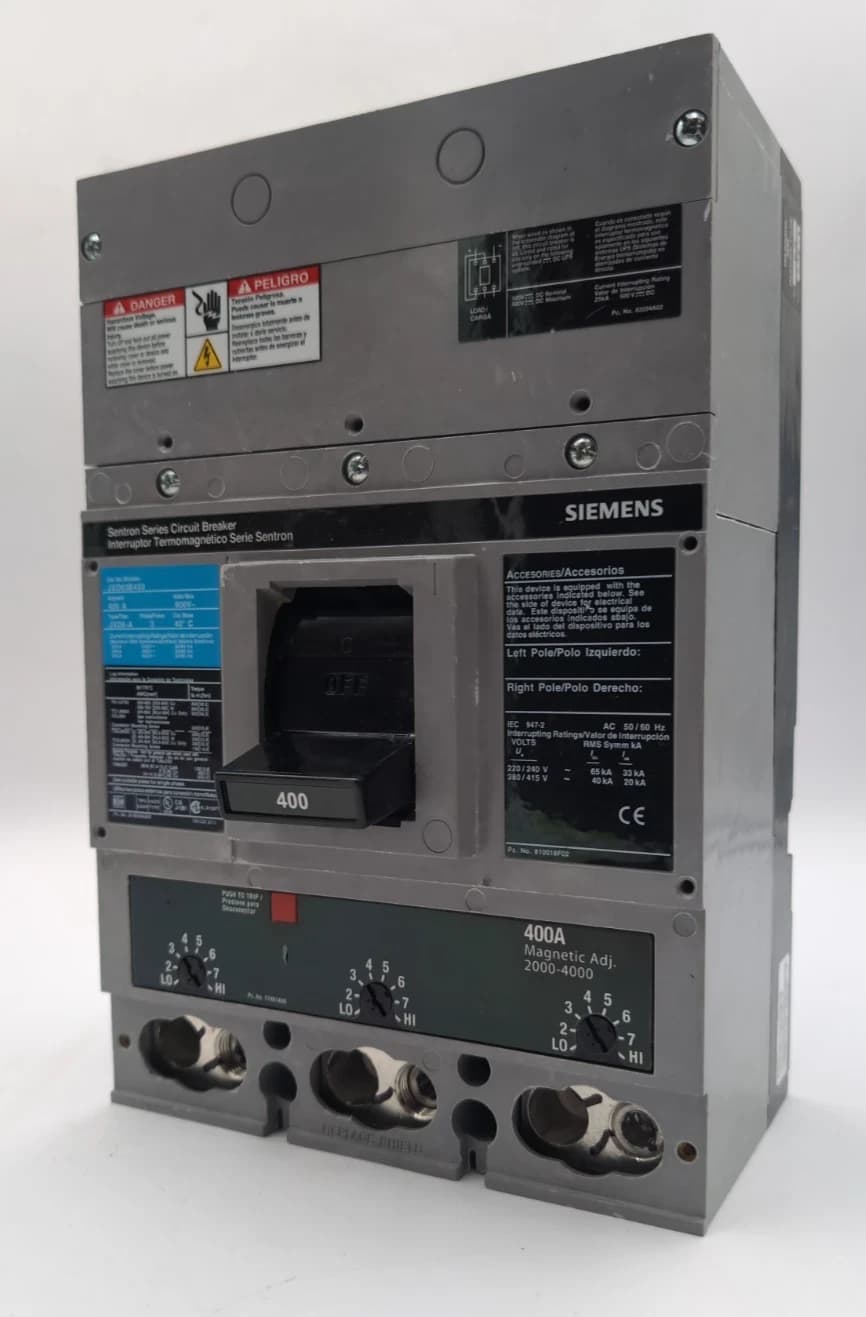 Siemens JXD63B400 Circuit Breaker 400A 3P 600V 3PH JXD6-A 400 Amp NEW TAKE OUT