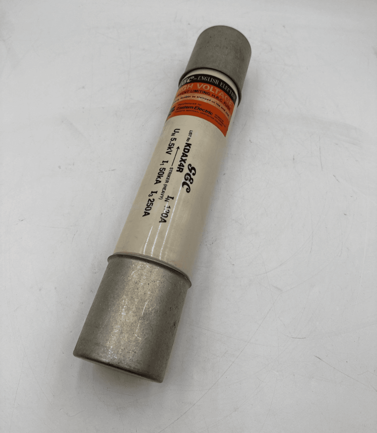 GEC KDAX4R Medium Voltage Fuse 130A 5.5kV kA Current Limiting 130 Amp – image 1